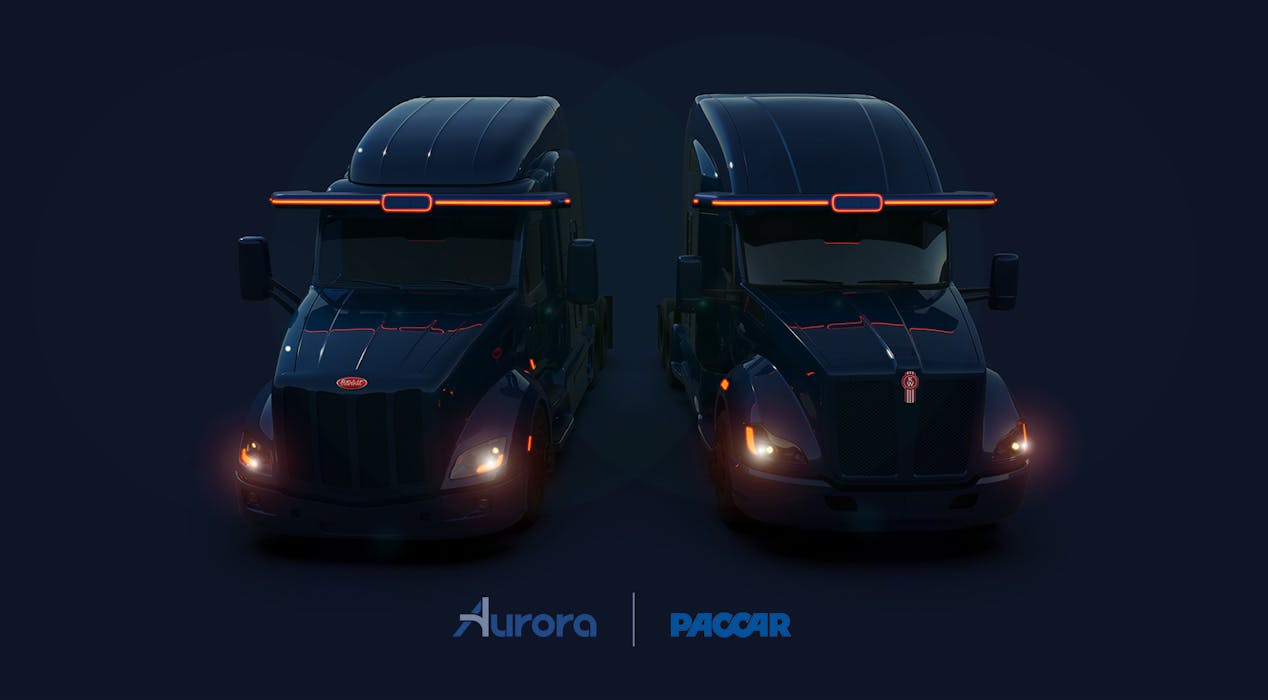 Aurora is teaming up with PACCAR to build and deploy self-driving trucks
