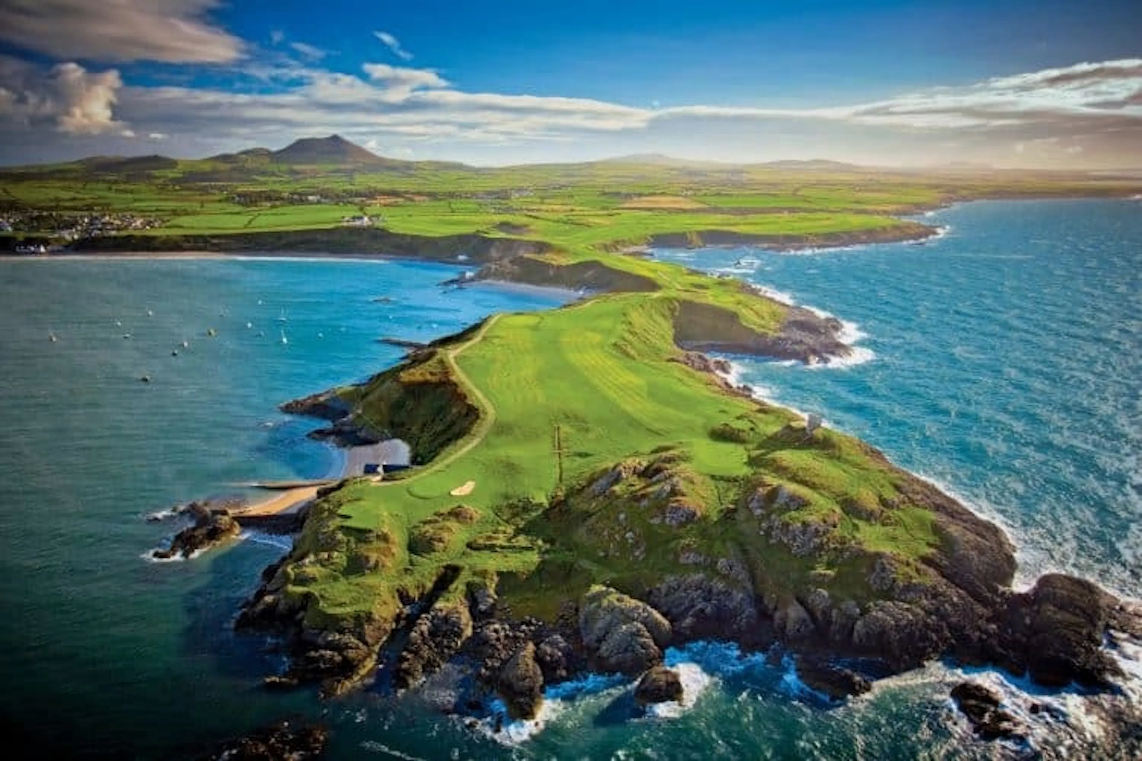 The spectacular peninsular holes at Nefyn & District Golf Club