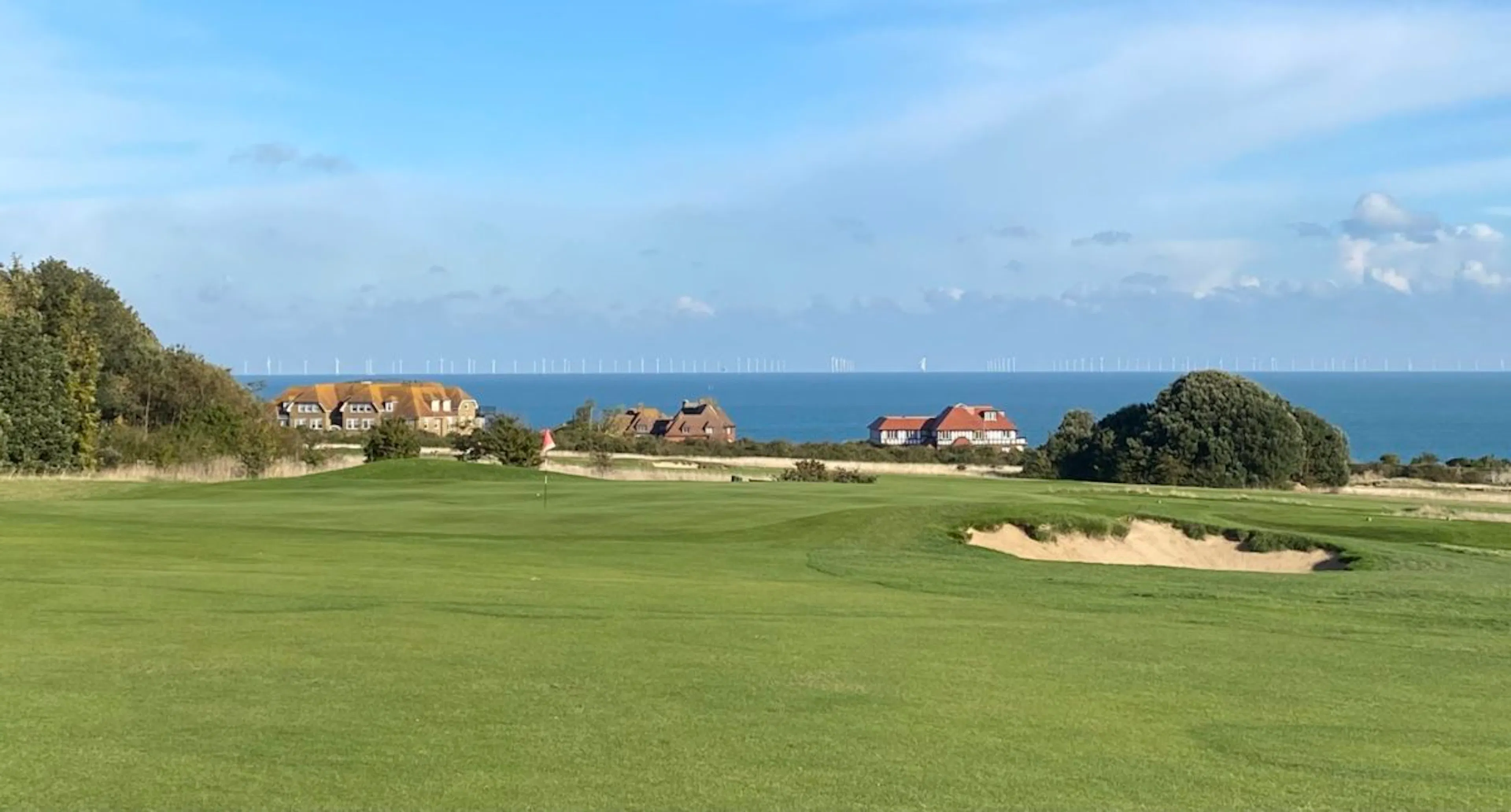 The classic clifftop course at North Foreland Golf Club in Kent England. 