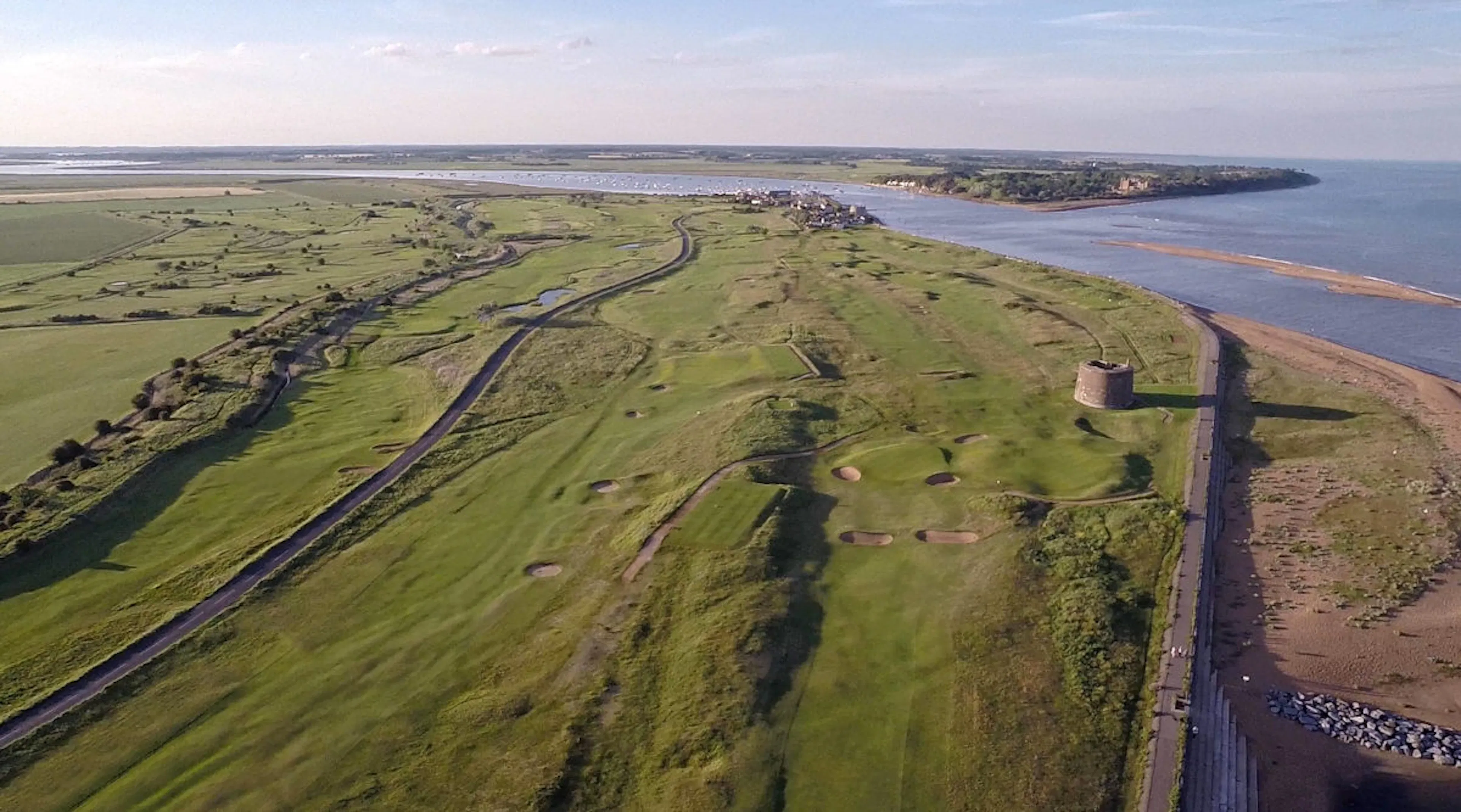 Aerial view of Felixstowe Golf Club