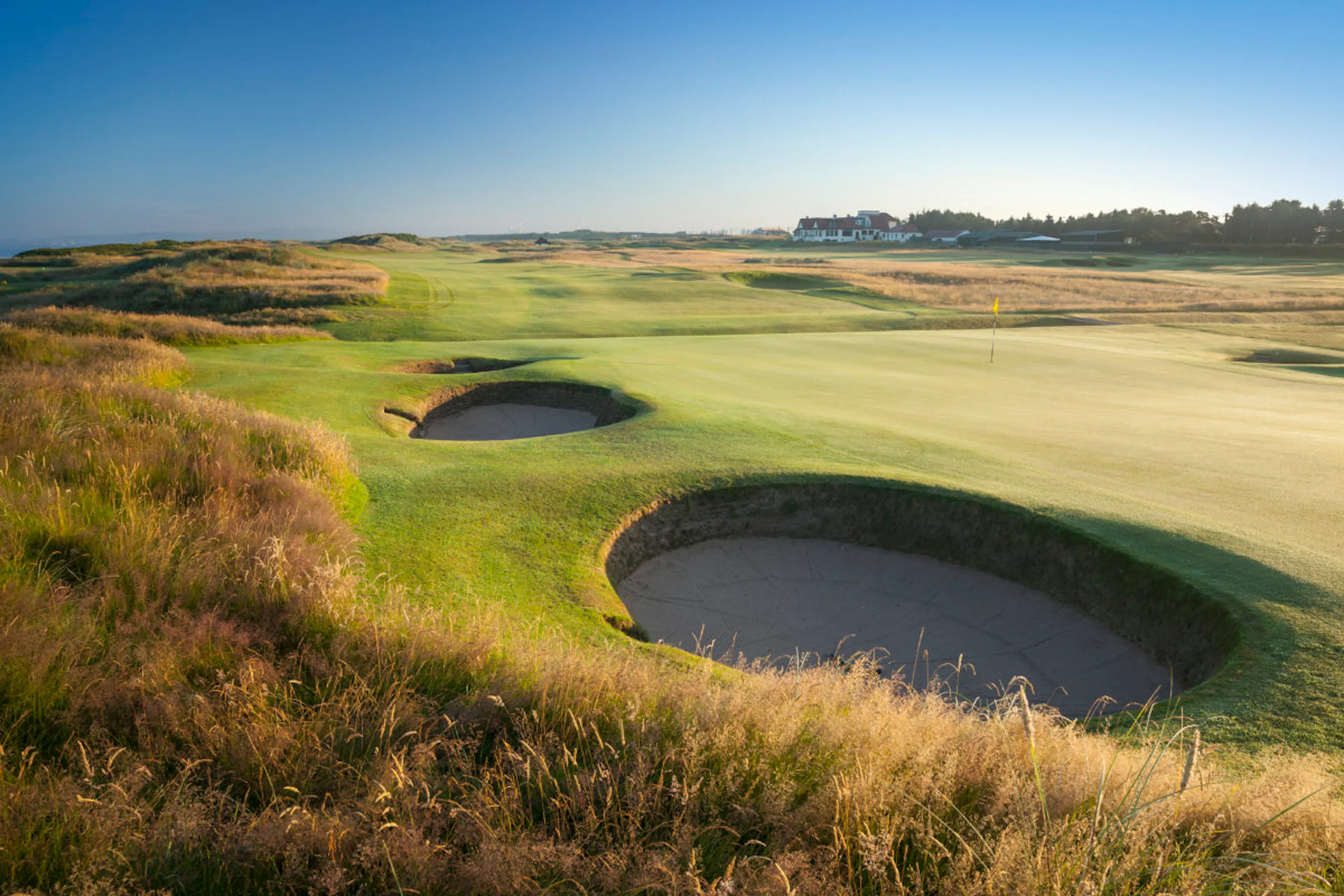 The links of Western Gailes Golf Club in Ayrshire Scotland.