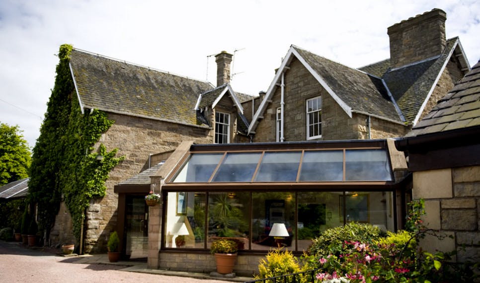 Photo of the back side of the Old Manor Hotel in Lundin Links, Fife.