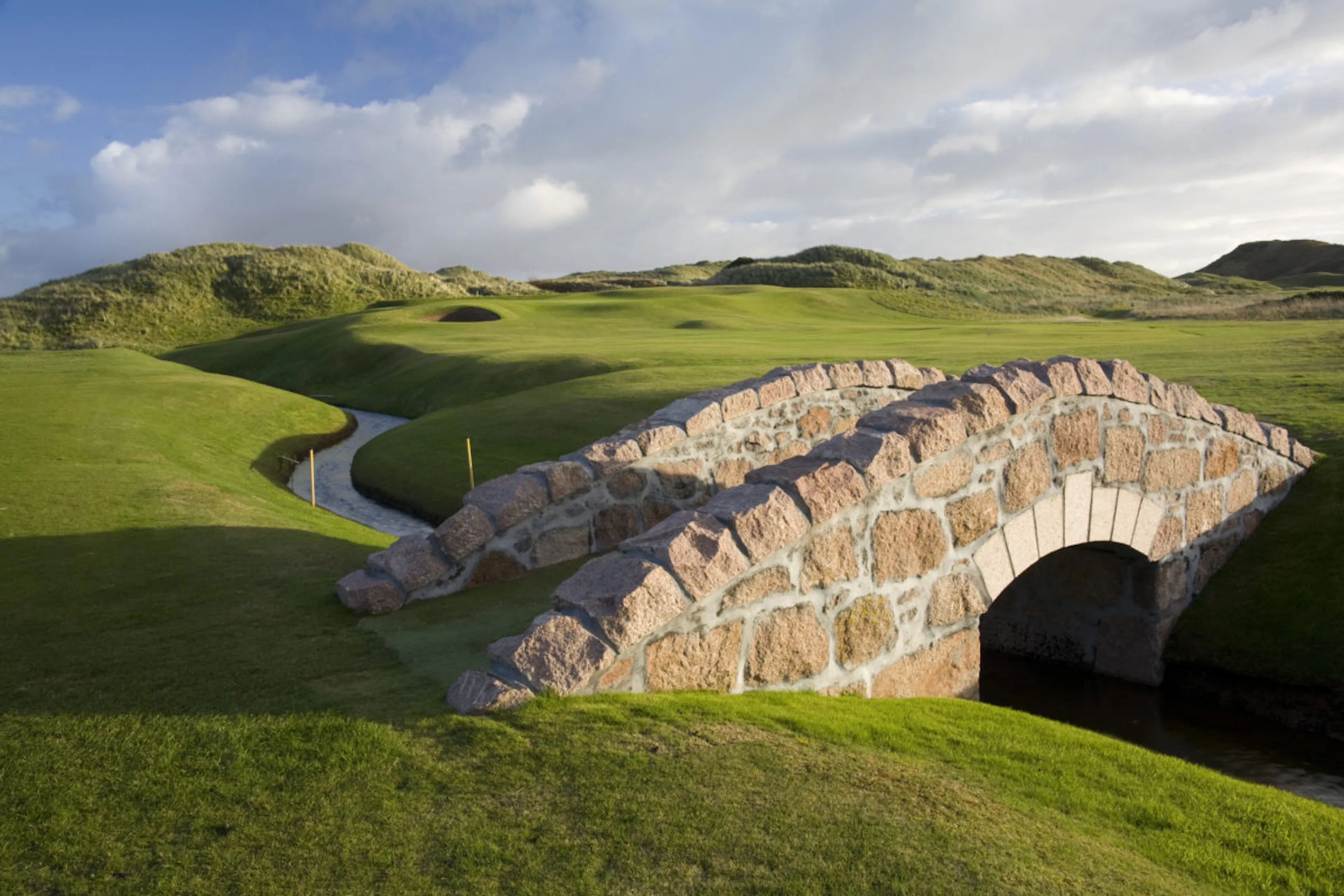 A stone bridge at Cruden Bay Golf Club, in Aberdeenshire.