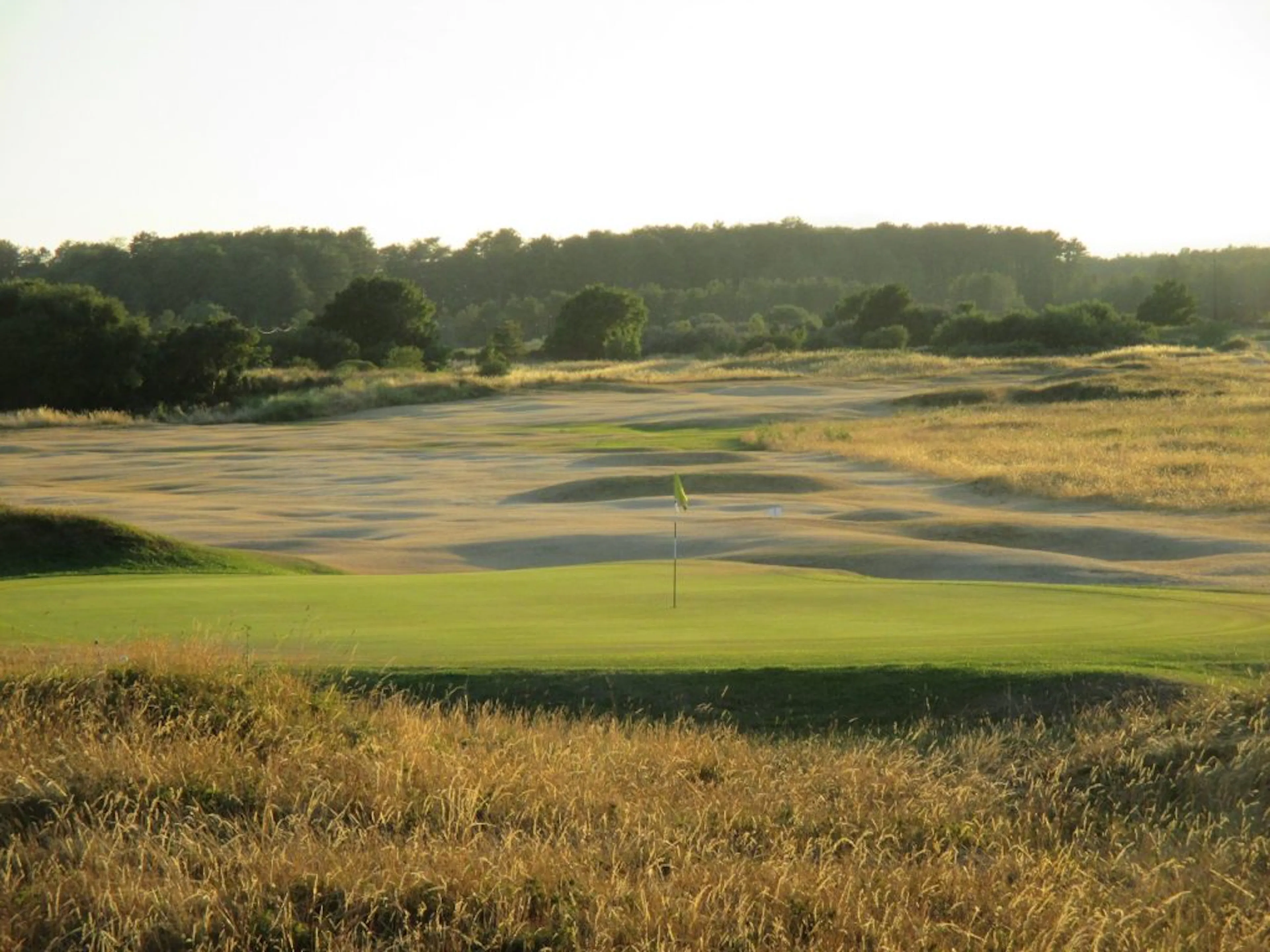 Sunny view of Asburnham Golf Clubs 9th hole. 
