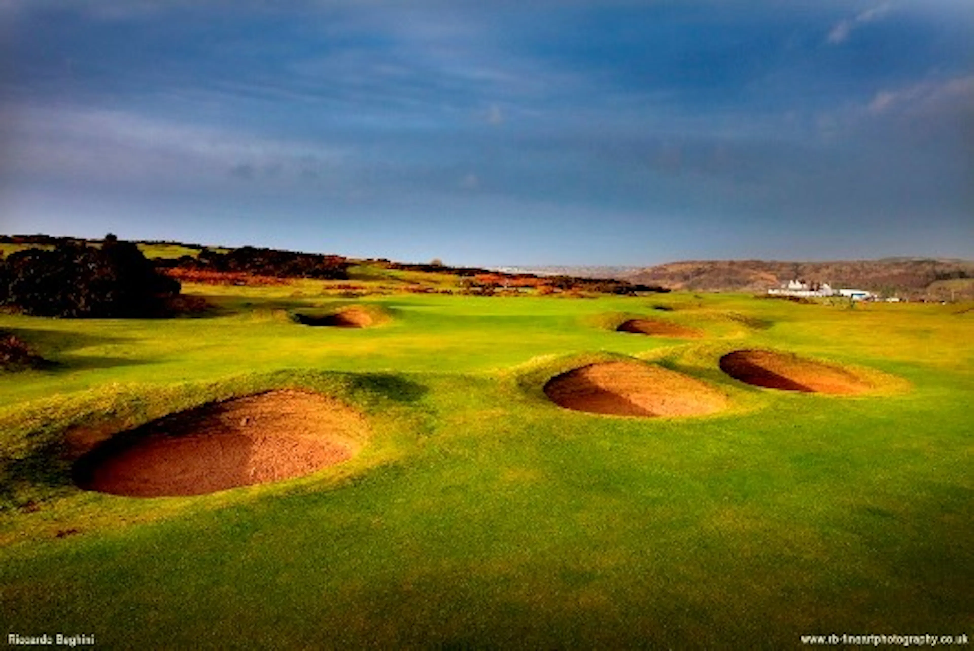 View over Southerndown Golf Club 15th Hole in the sun. 