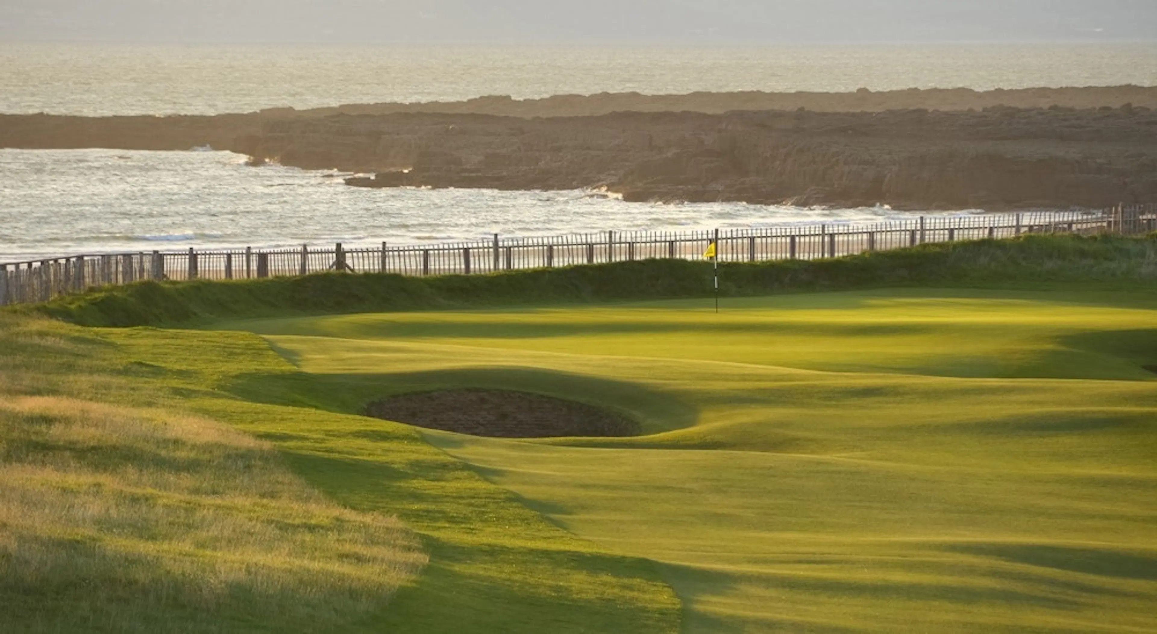 View over Royal Porthcawl Golf Club beautiful 2nd hole.  