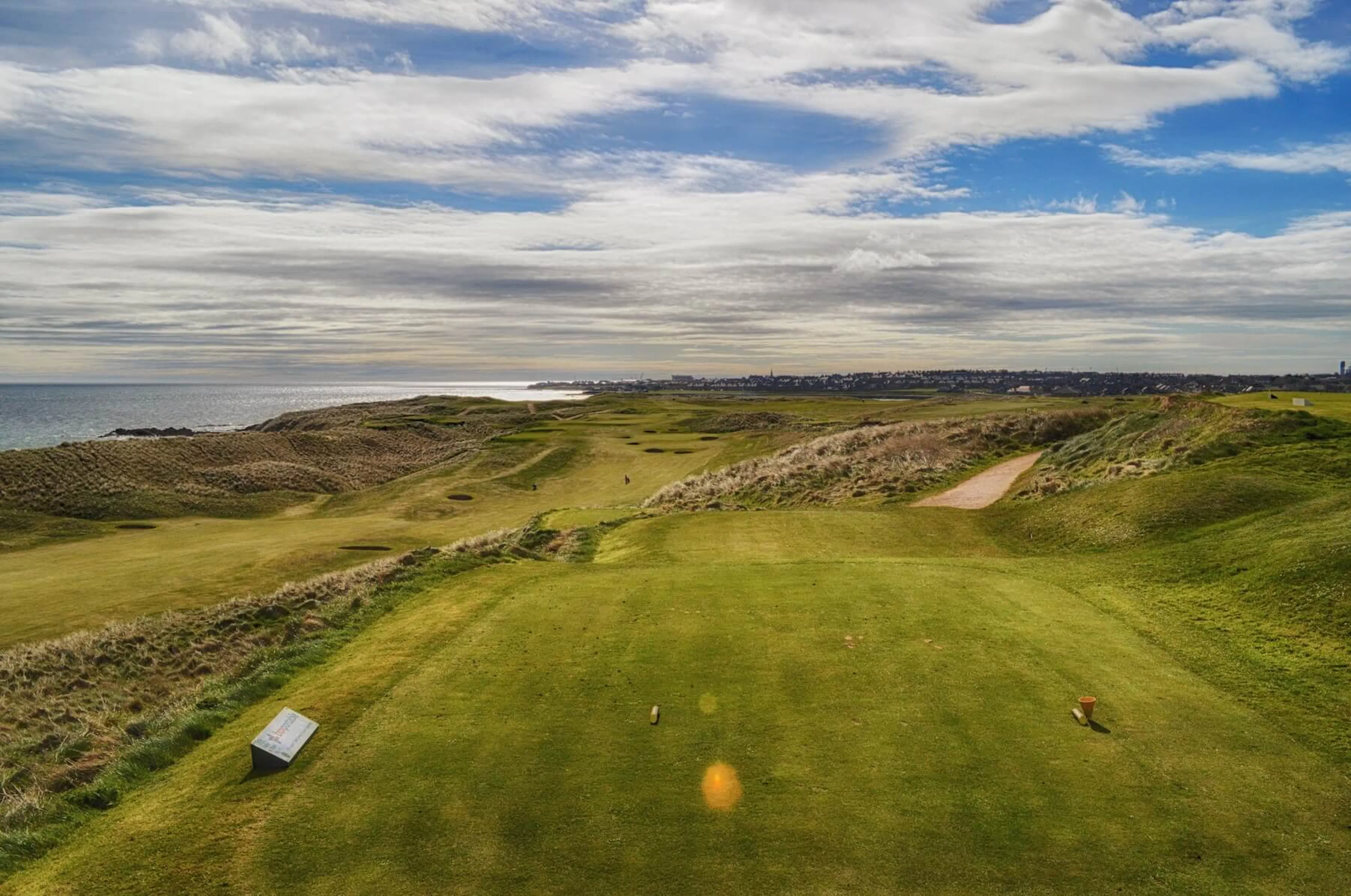 Stunning view over the links at Peterhead Golf Club. 