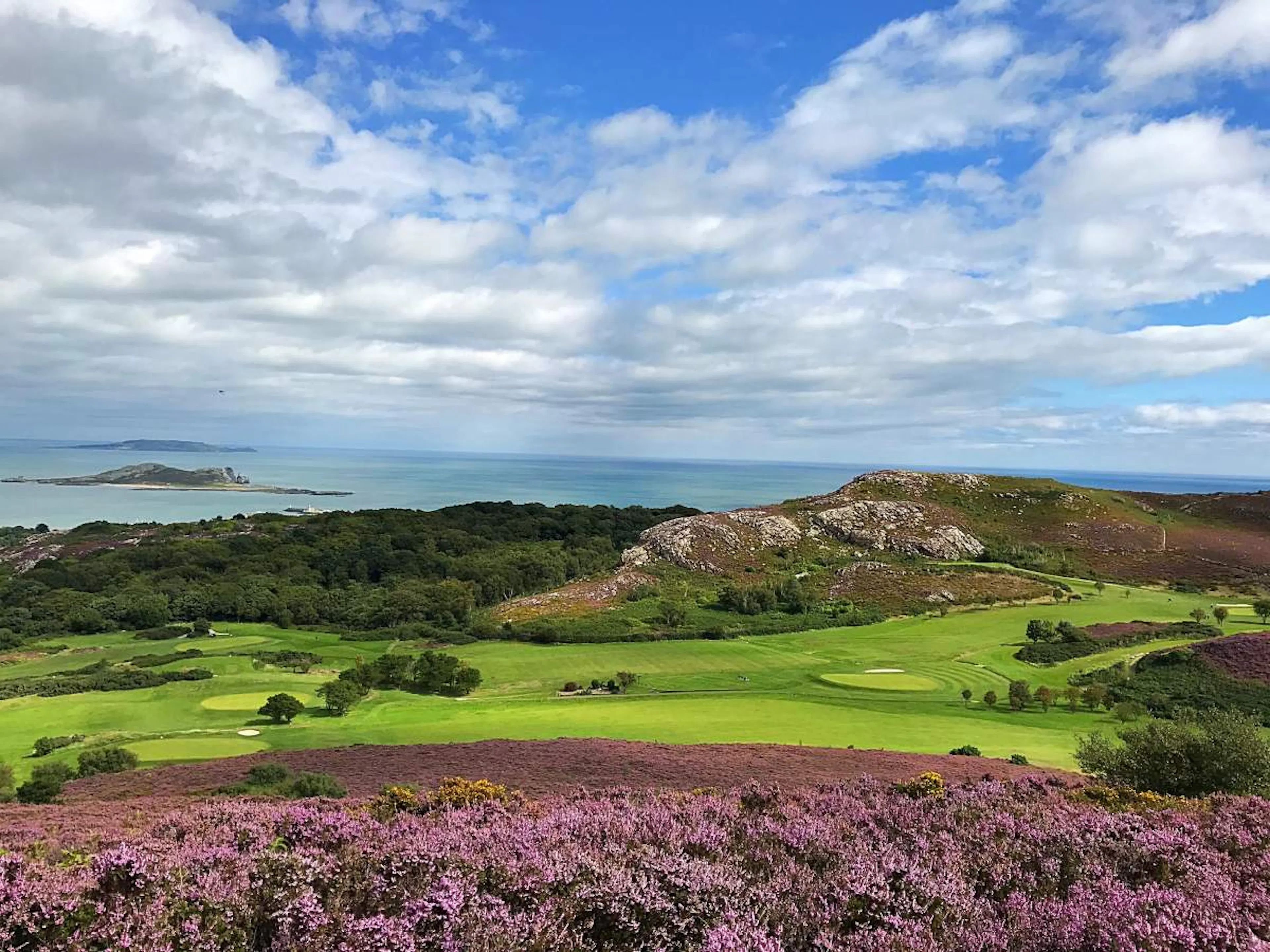 Spectacular view over Howth Golf Club.