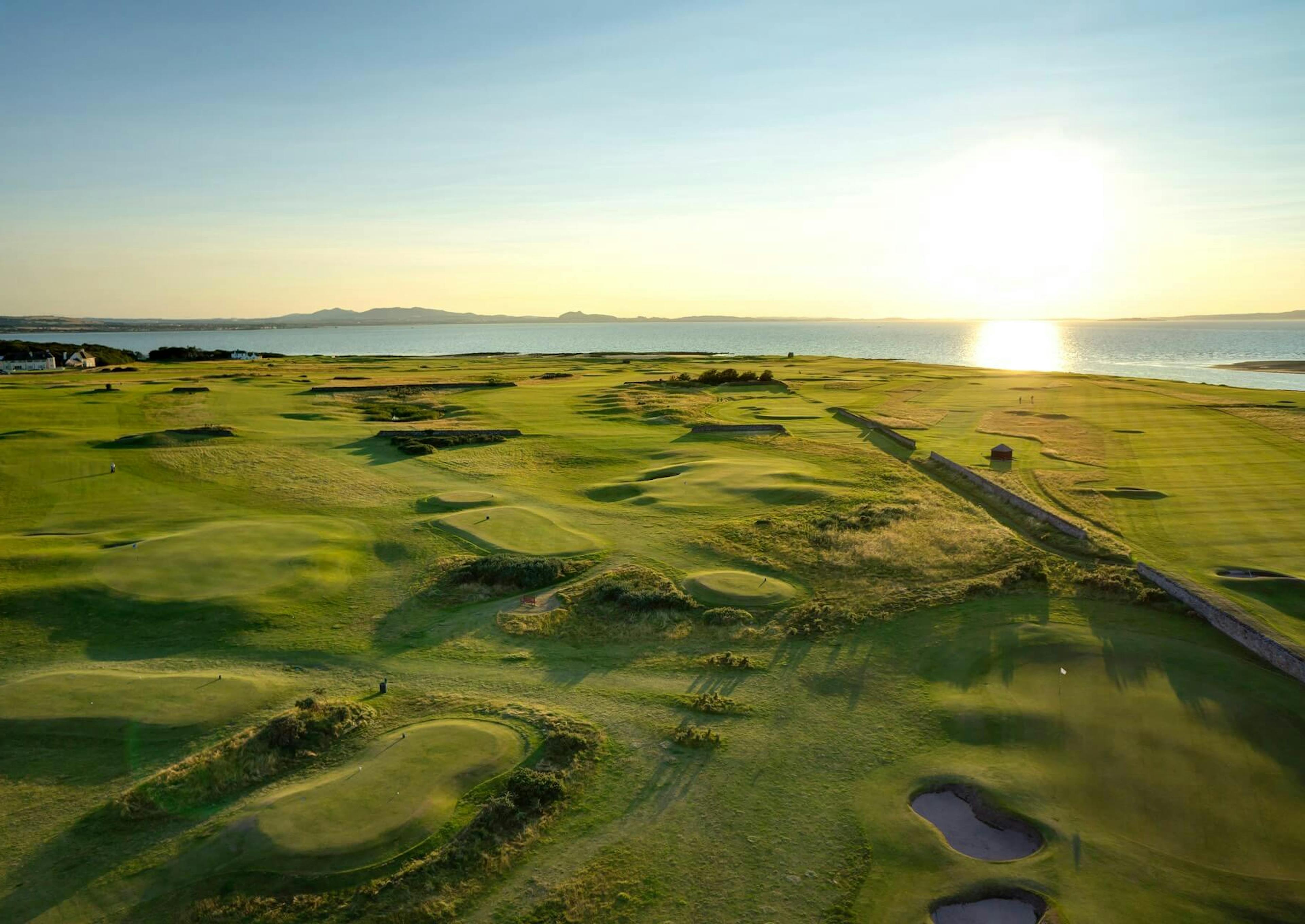 Looking over the links at Craigielaw Golf & Lodge. 