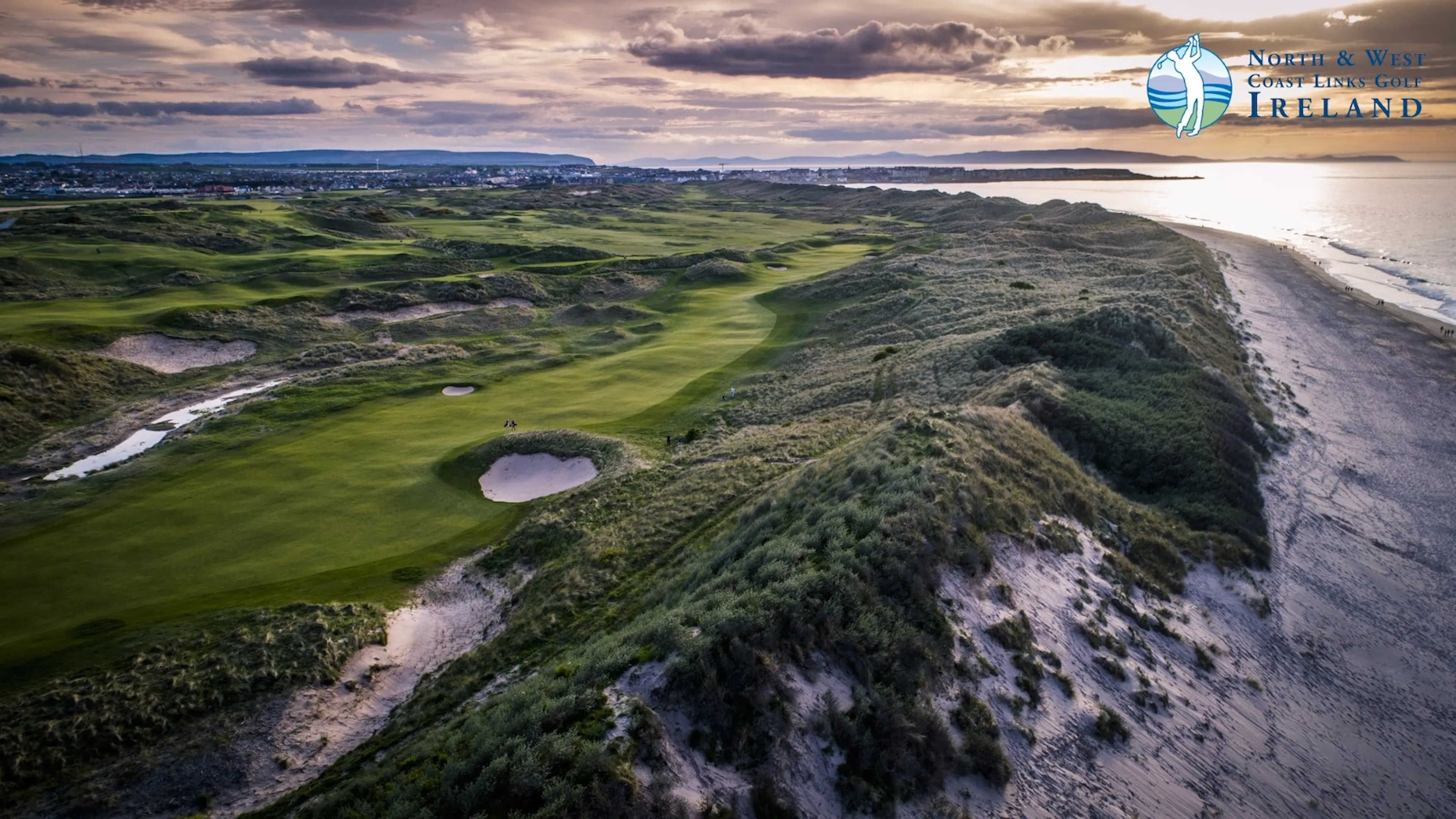 The spectacular view of the Portrush Links. 
