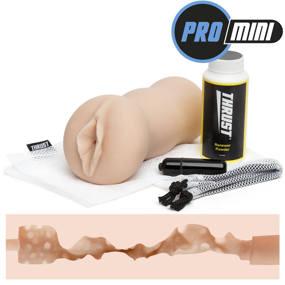 The THRUST Pro Mini Real Deal Self-Lubricating Male Masturbator Kit