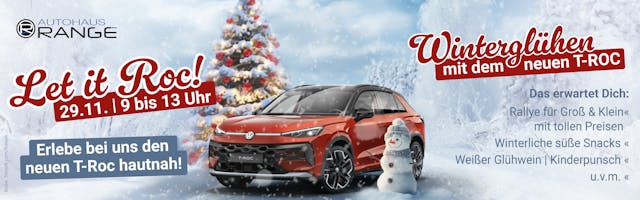 T-Roc Markteinführung | Glühwein | T-Roc | Der neue T-Roc | Winterglühen | Schneemann | Weihnachtsbaum | 29.11.