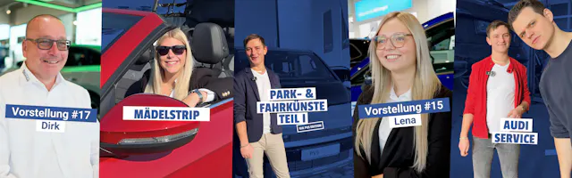 Verschiedene Mitarbeiter auf unserem SocialMedia Auftritt