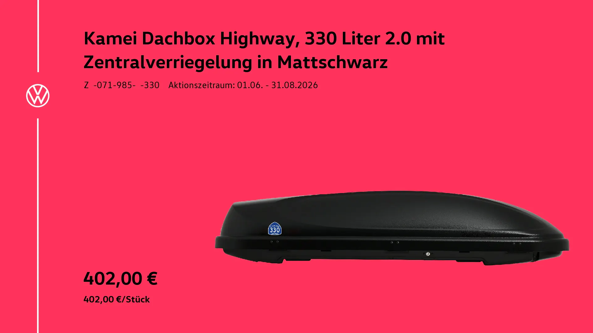 Kamei Dachbox 330 Liter, mattschwarz