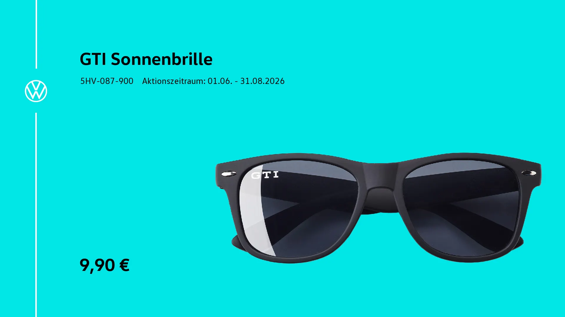 Volkswagen GTI Sonnenbrille, schwarz