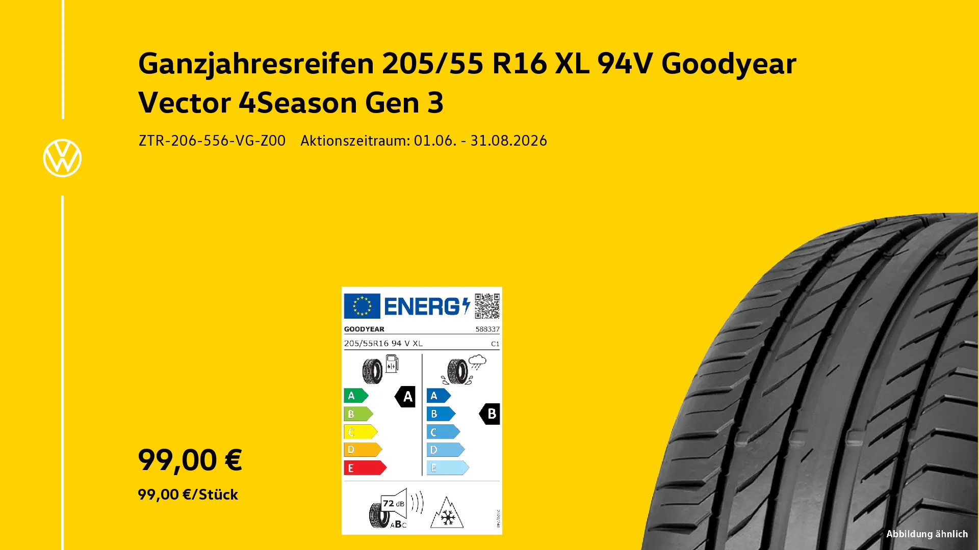 Ganzjahresreisen Goodyear 205/55 R16 XL 94V