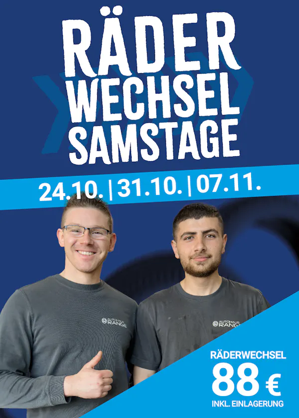 Räderwechselsamstage | 24.10., 32.10. & 07.11. im Autohaus Range Fritzlar