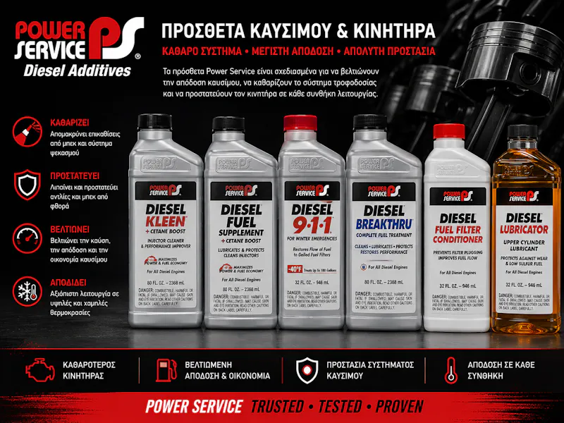 Πρόσθετα καυσίμου και κινητήρα Power Service