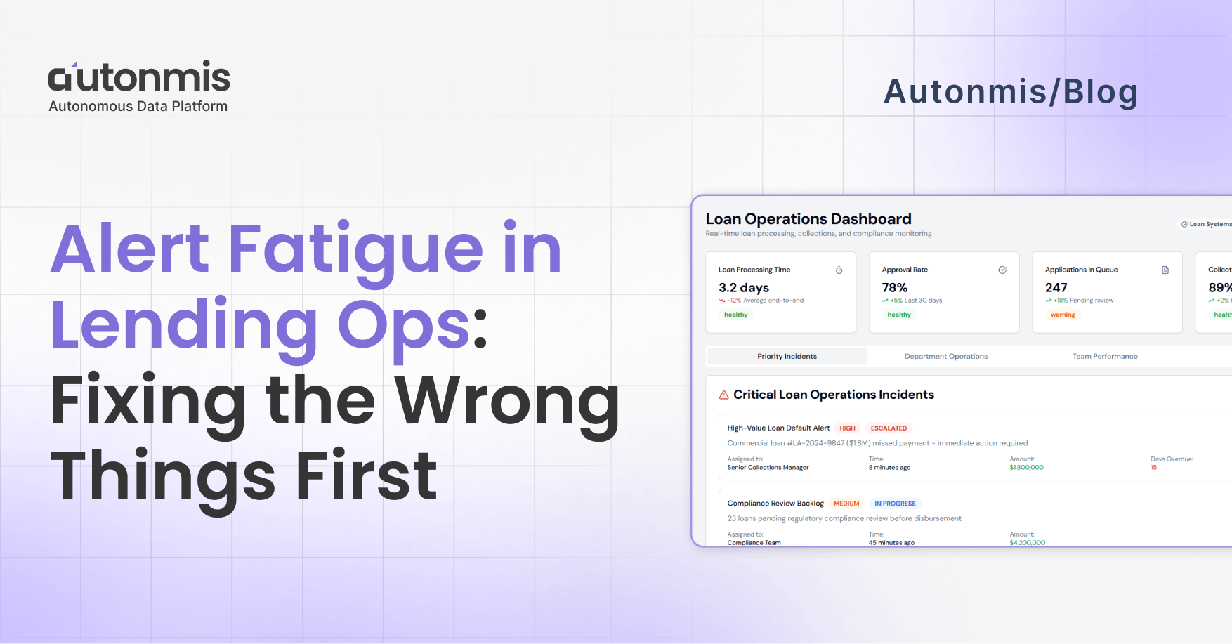 Alert Fatigue in Lending Ops: Fixing the Wrong Things First