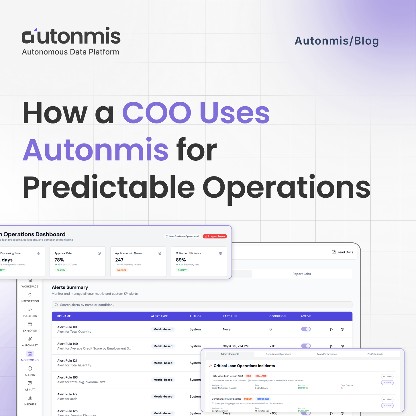 How a COO Uses Autonmis for Predictable Operations