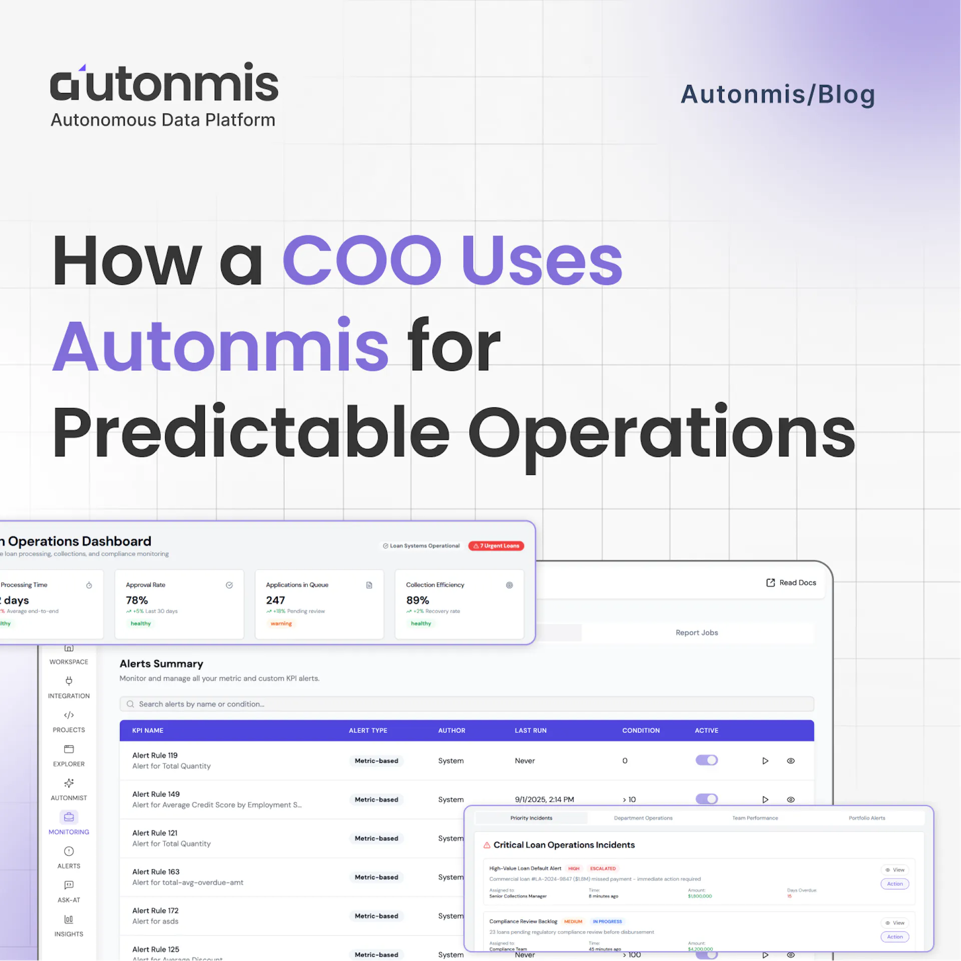 How a COO Uses Autonmis for Predictable Operations