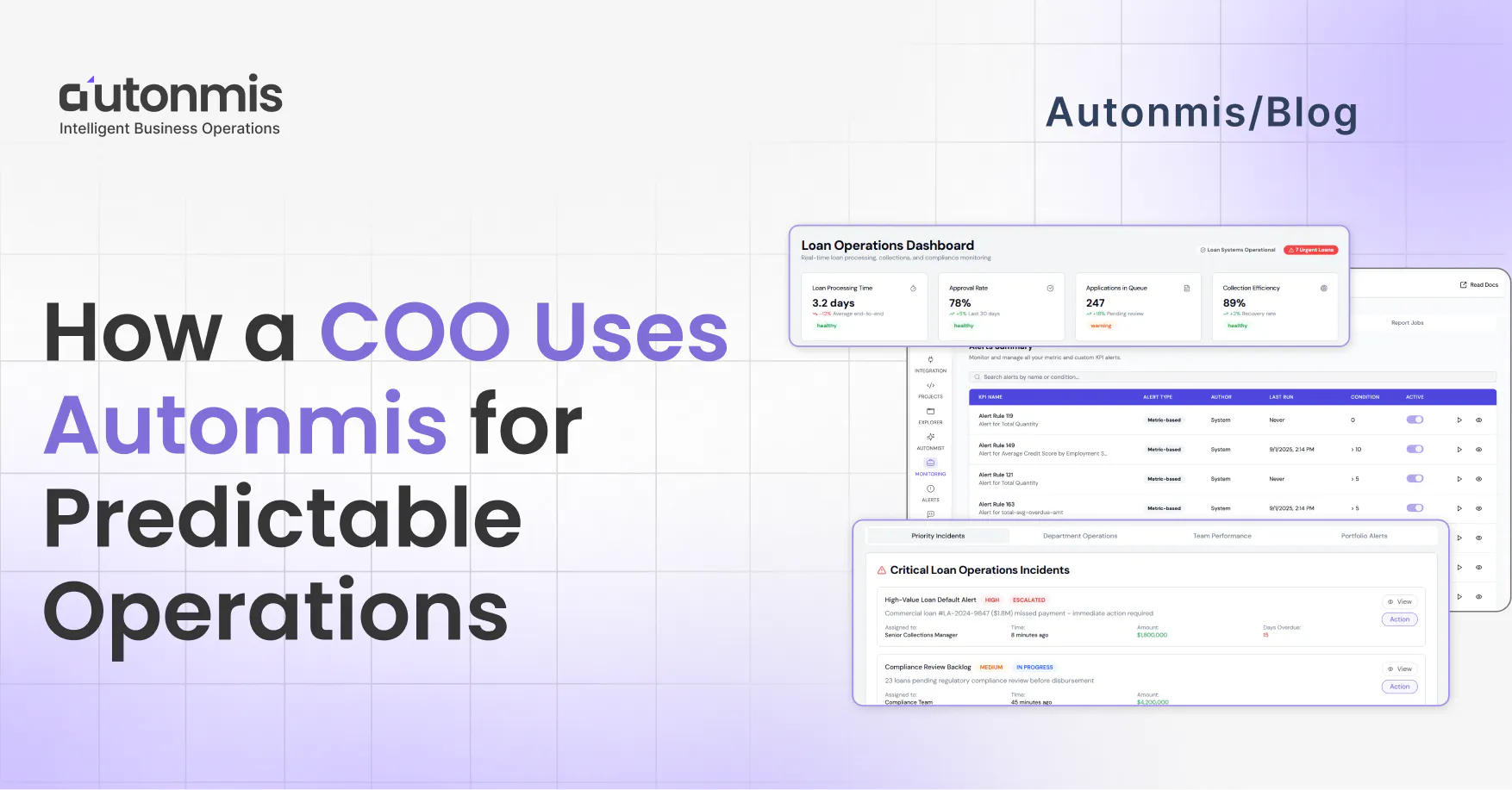 How a COO Uses Autonmis for Predictable Operations
