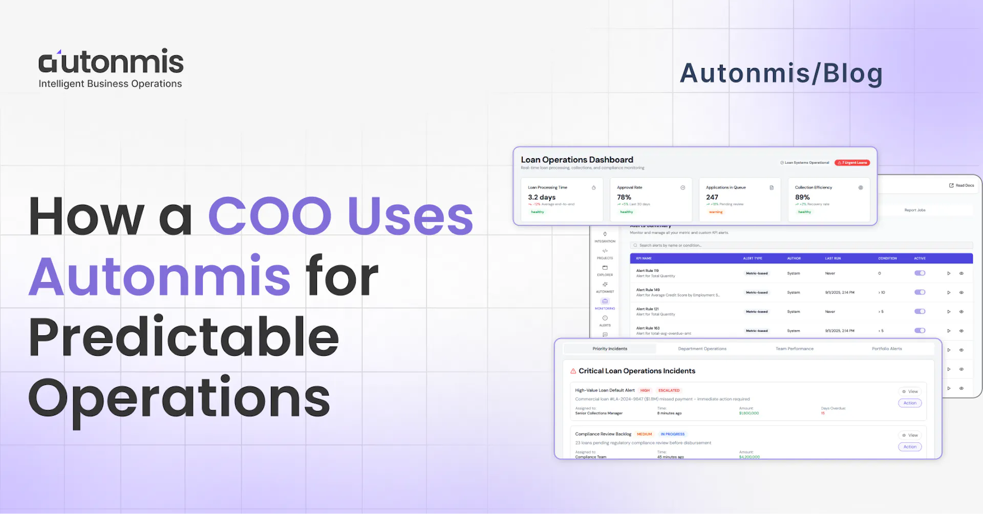 How a COO Uses Autonmis for Predictable Operations