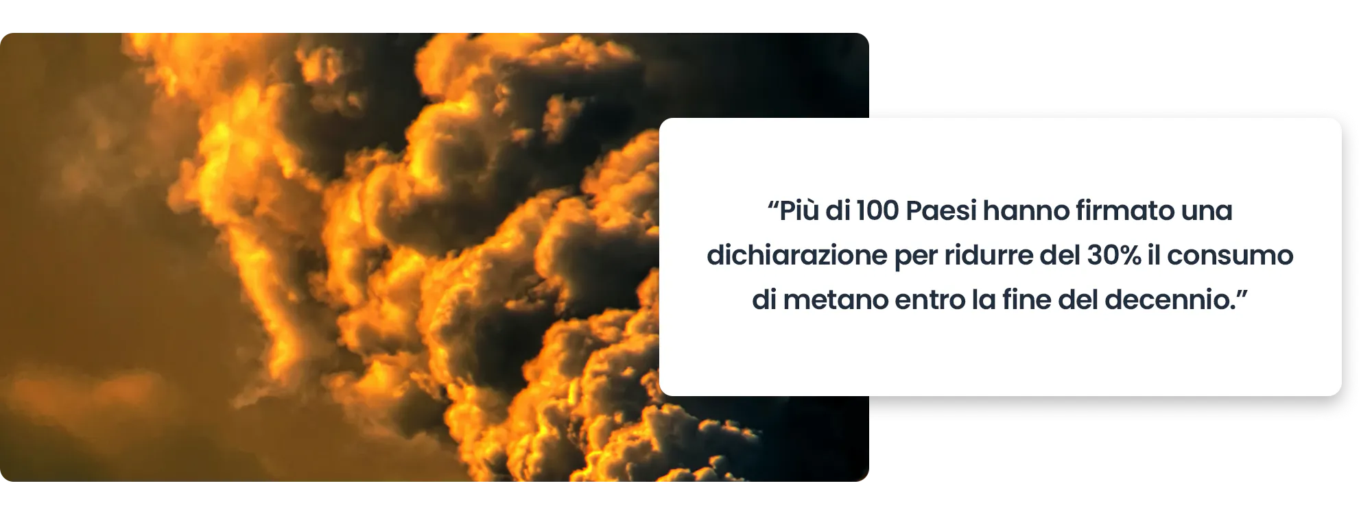 Più di 100 Paesi hanno firmato una dichiarazione per ridurre del 30% il consumo di metano entro la fine del decennio.