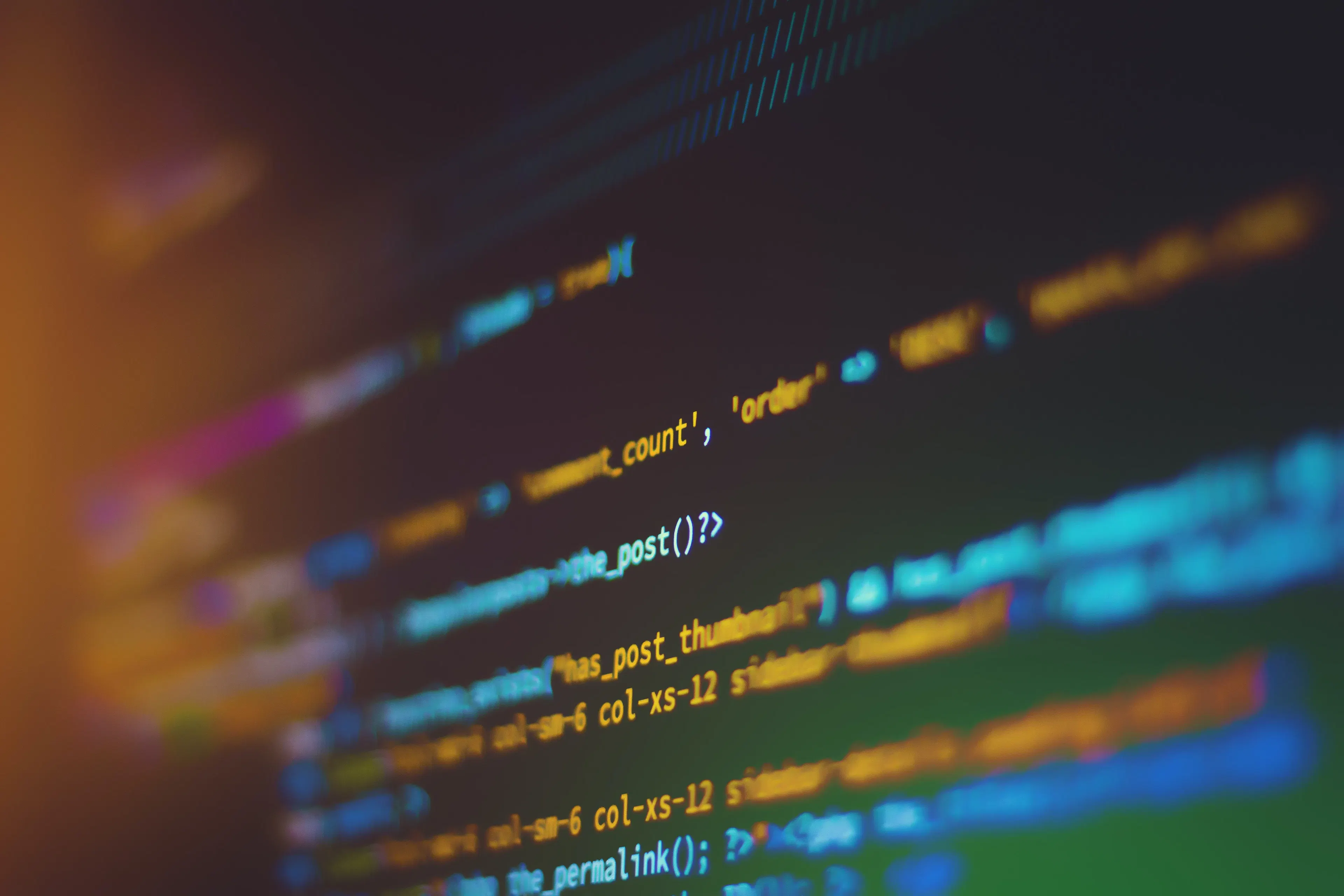 Python programming professional working on software project in modern office