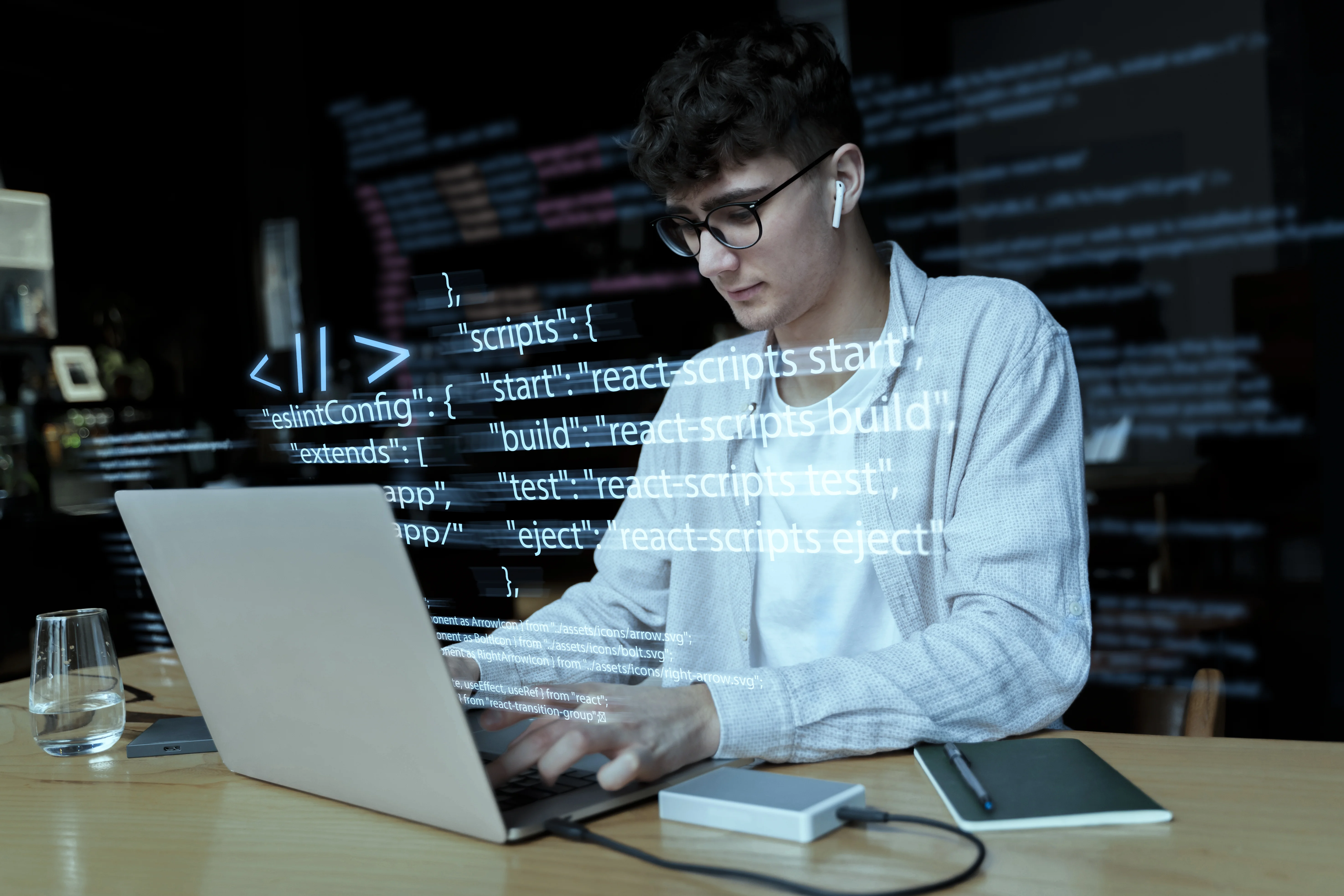 programming experience with code on computer screen
