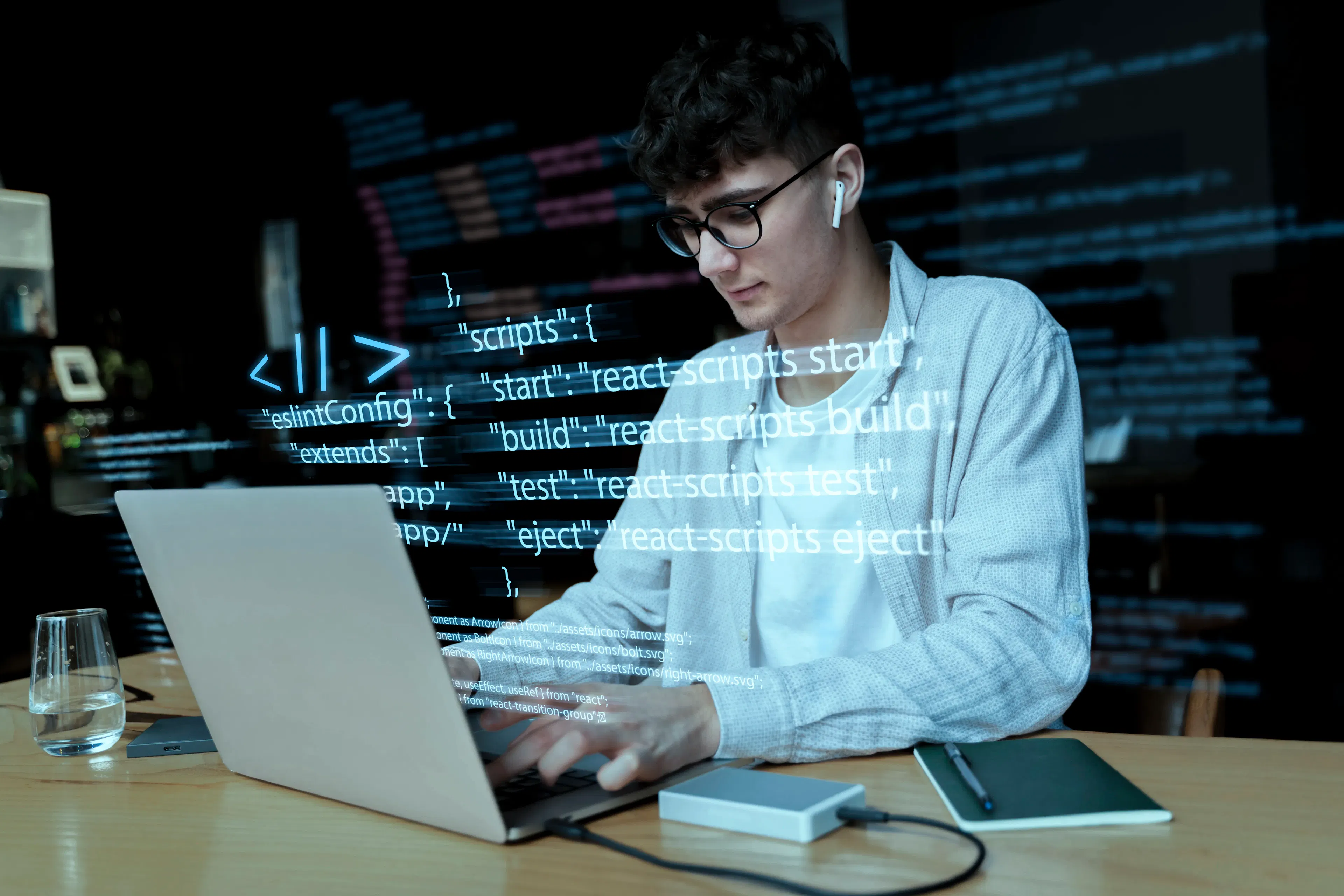 programming experience with code on computer screen