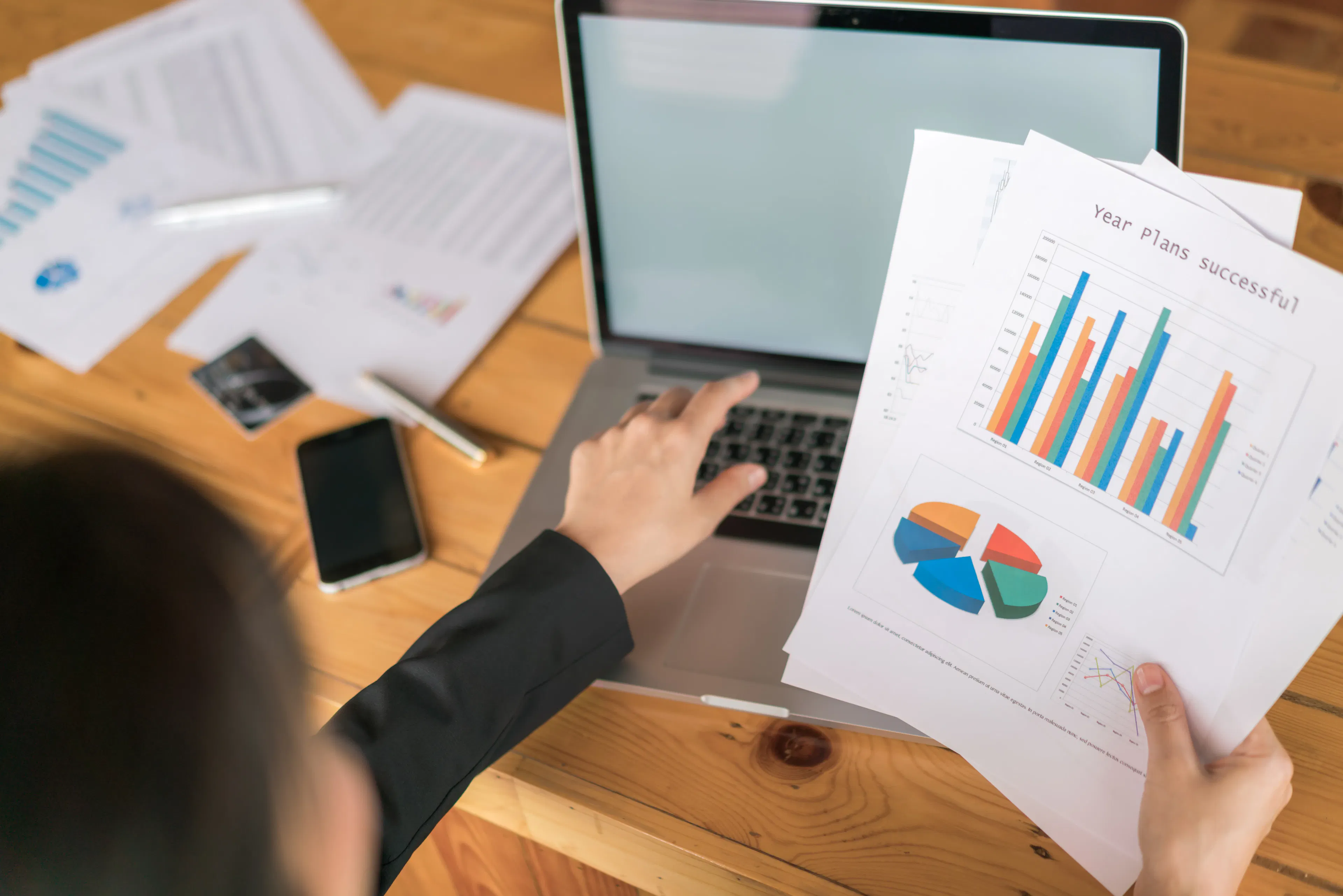data analytics chart showing UX/UI design business metrics