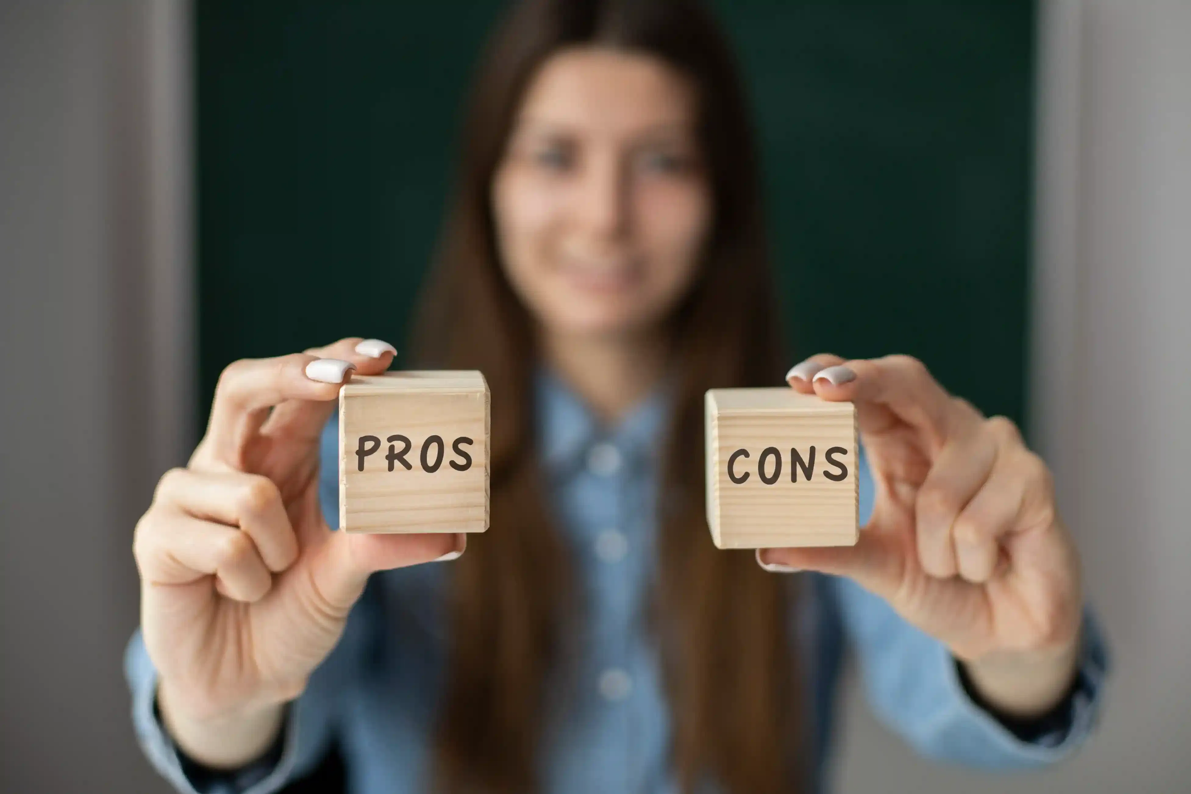 woman holding cubes