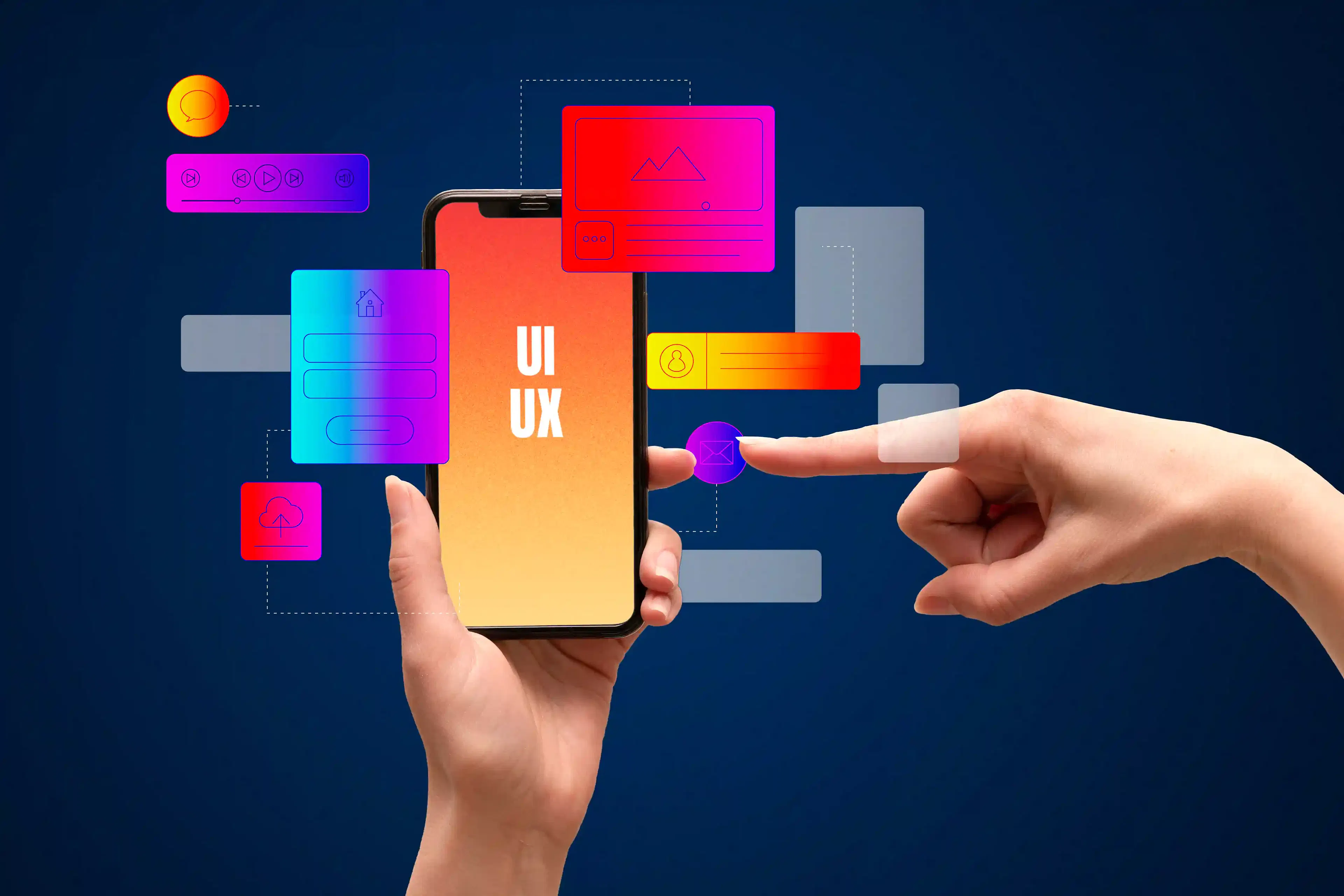 mobile smartphone showing software technology interface