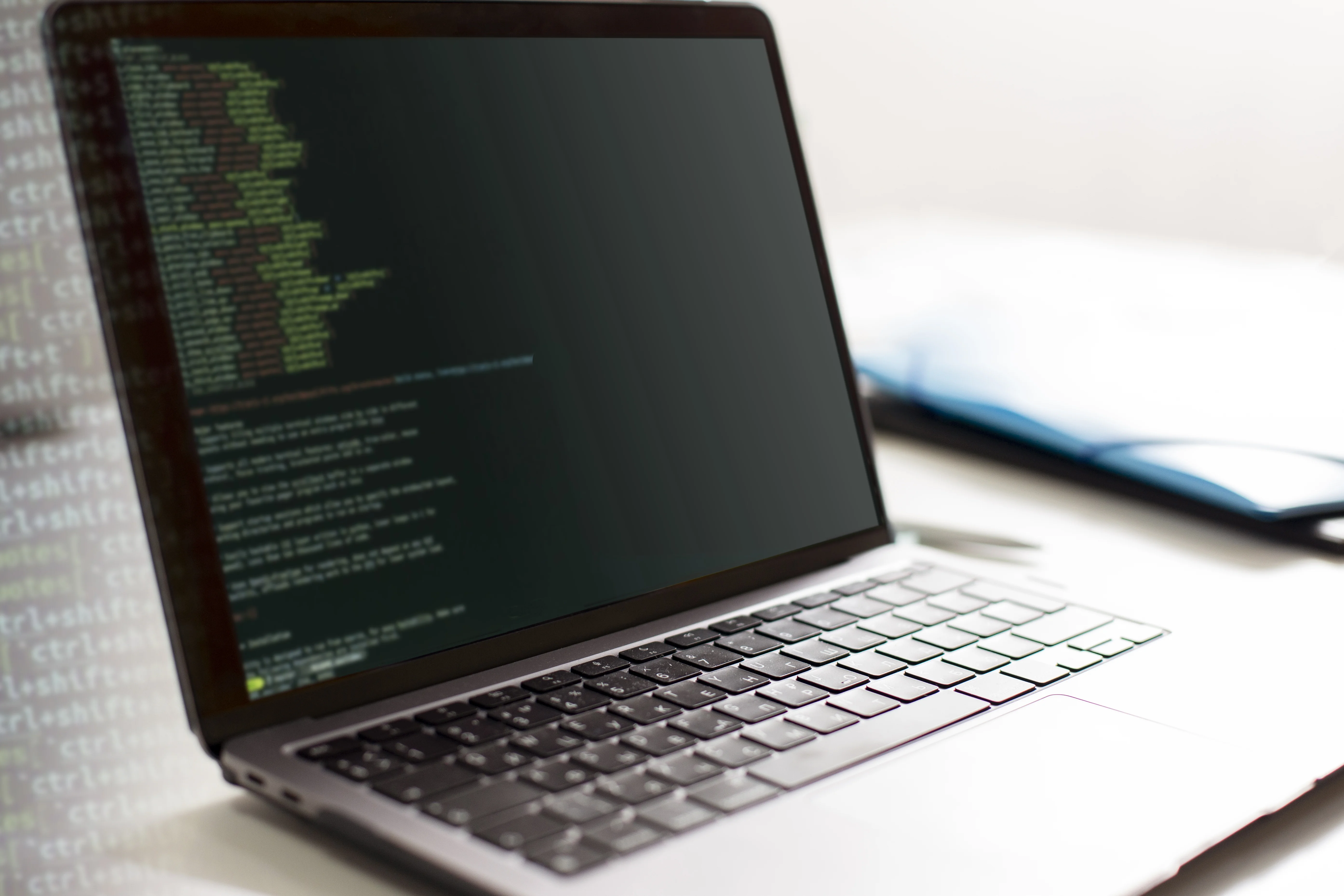 programmer working on AI technology code