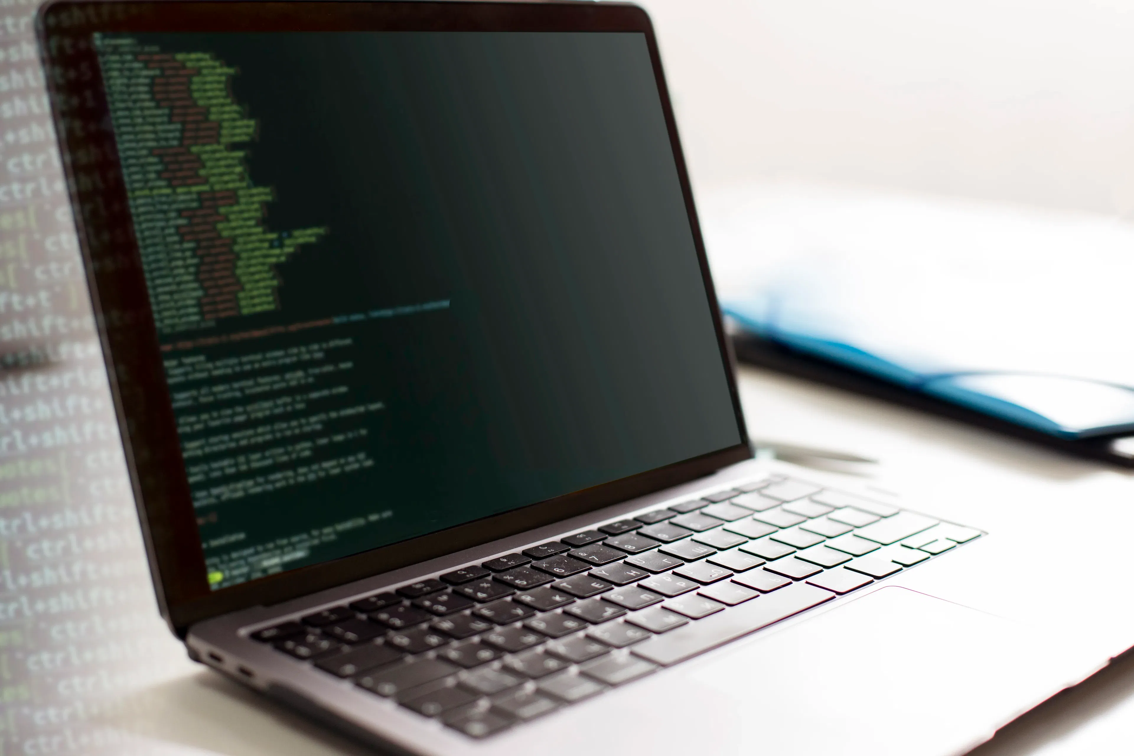 programmer working on AI technology code