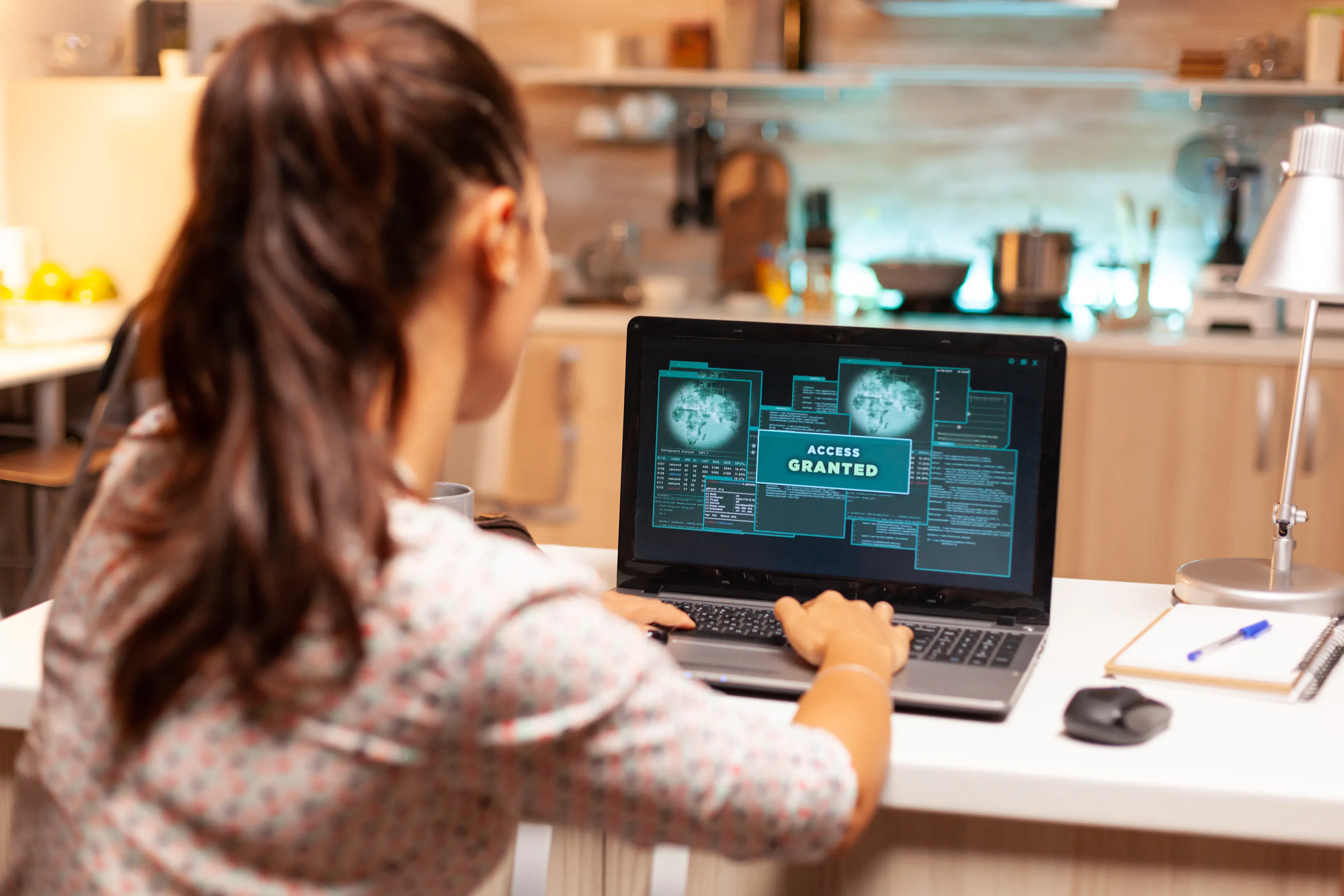 developer working on laptop for software technology