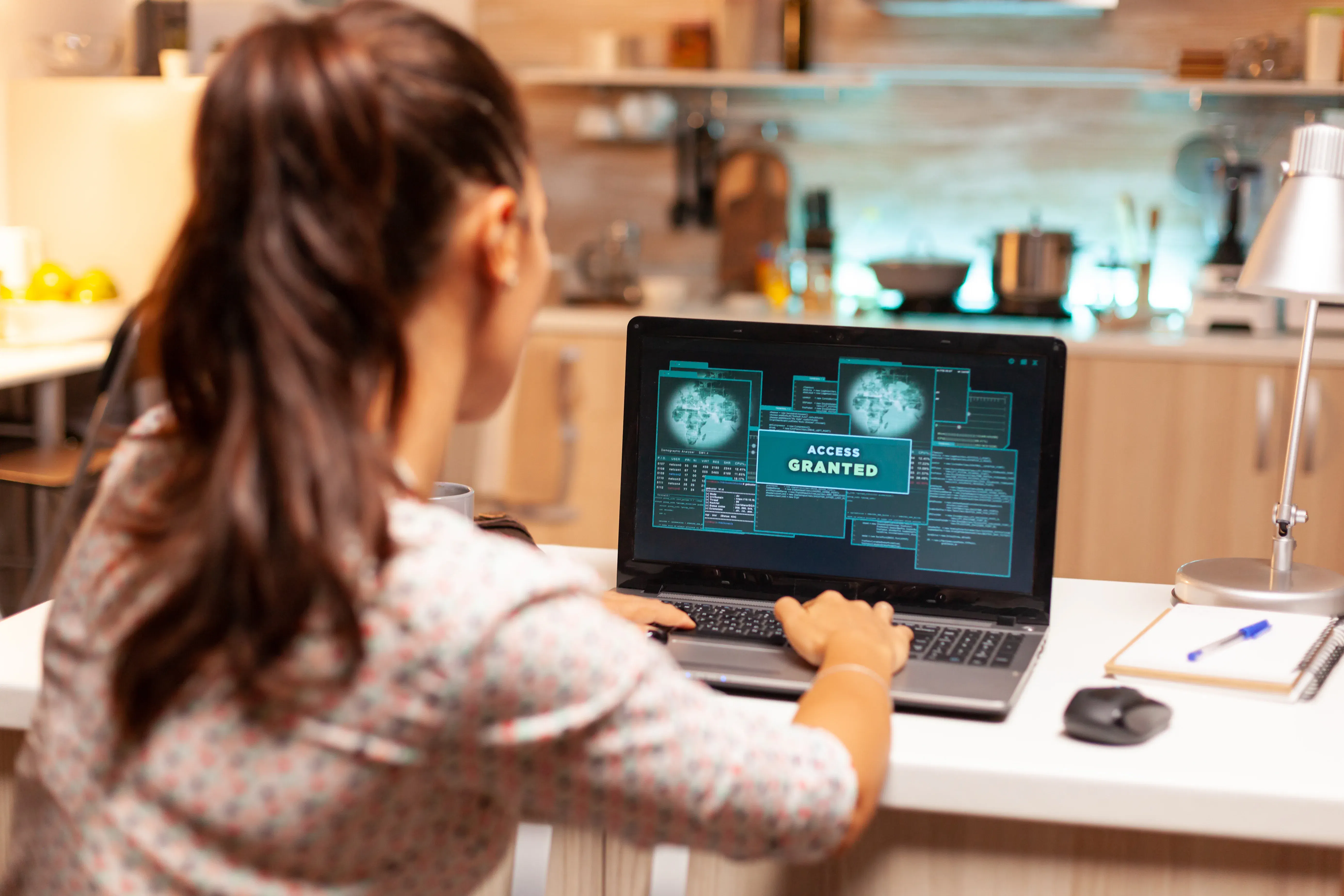 developer working on laptop for software technology