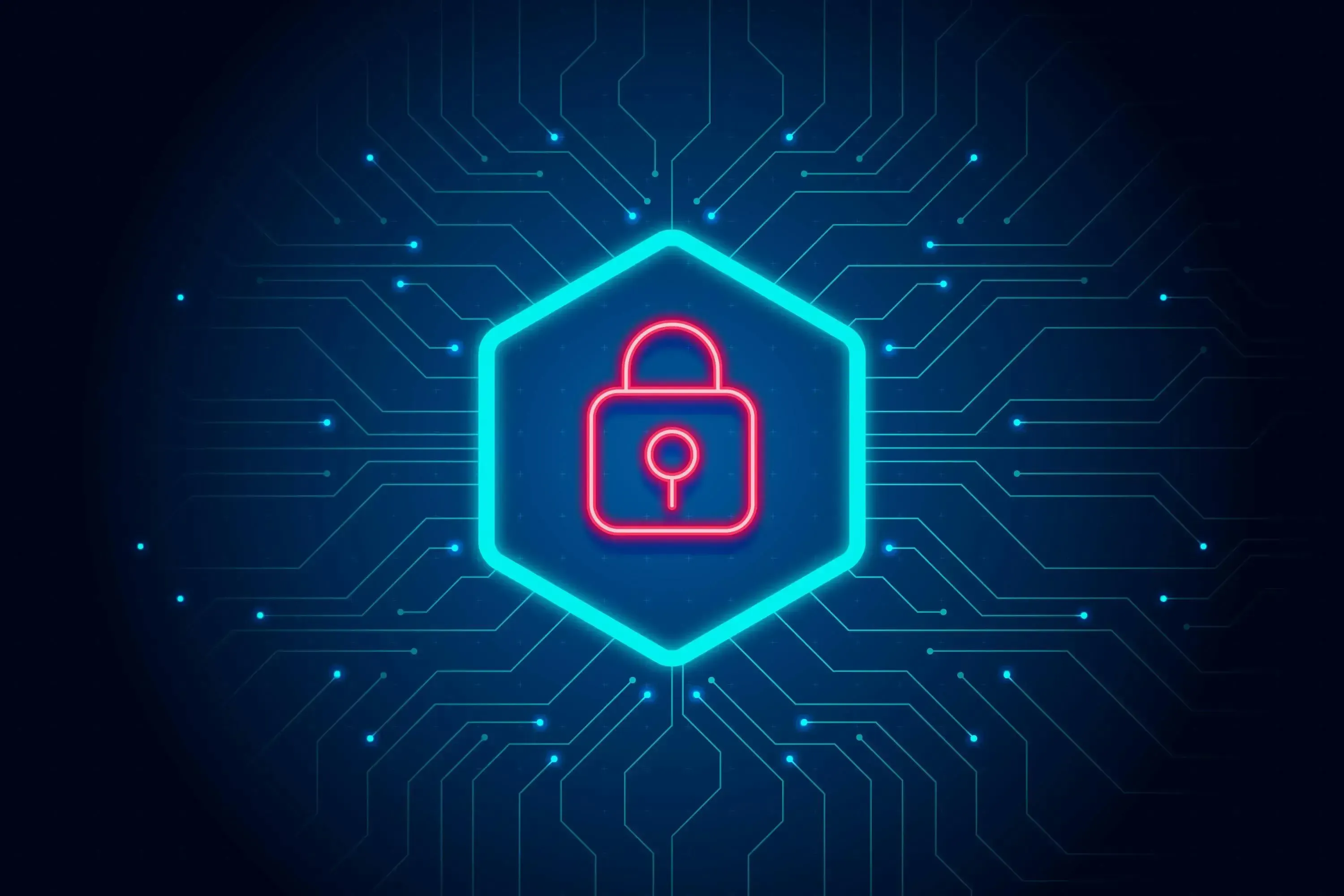 cybersecurity shield protecting digital data