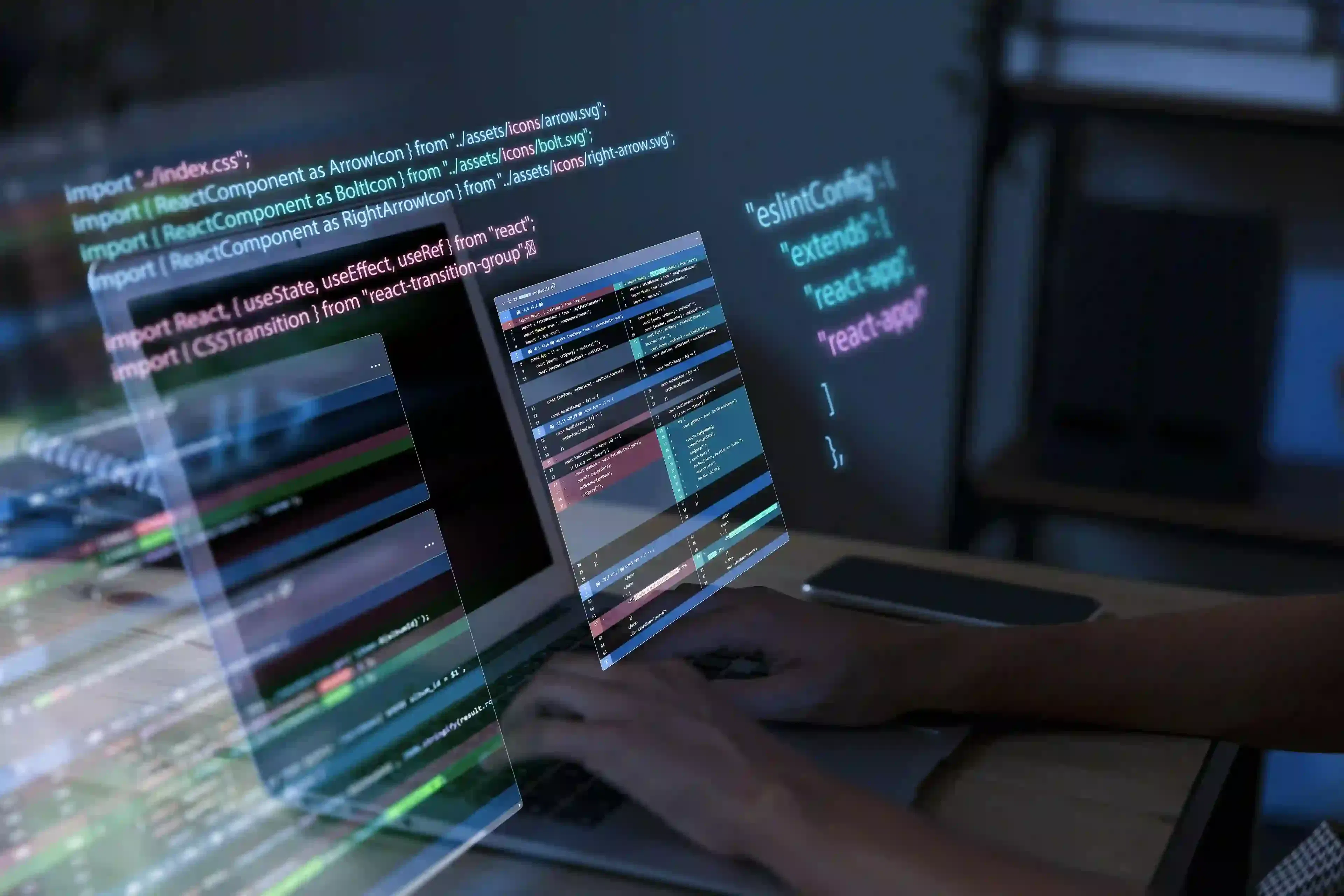 programming experience with code on computer screen