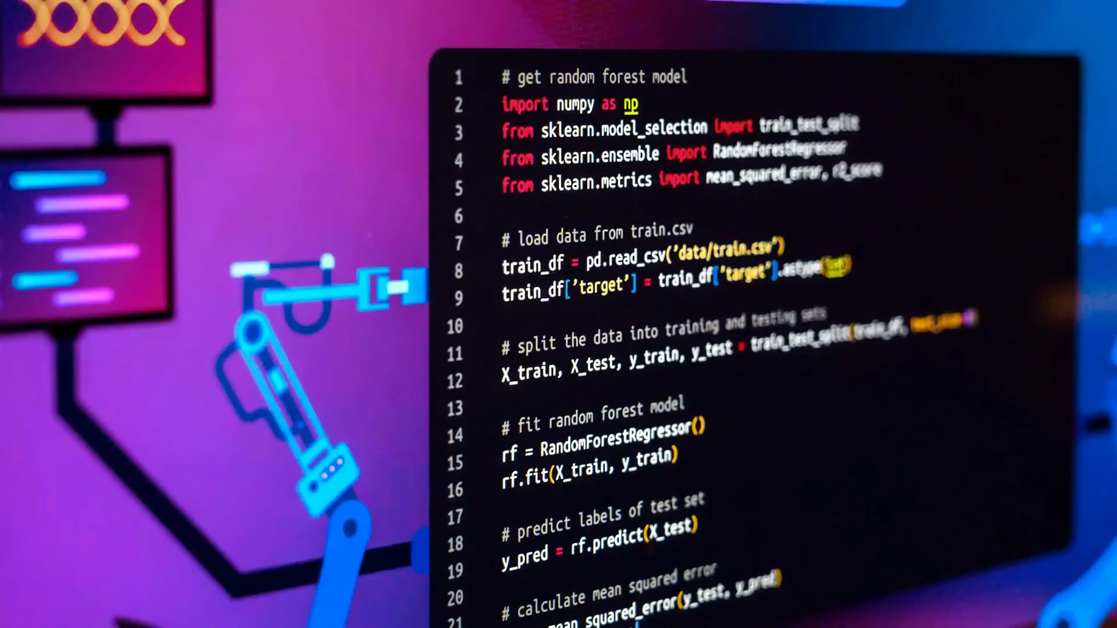 AI technology website interface on screen