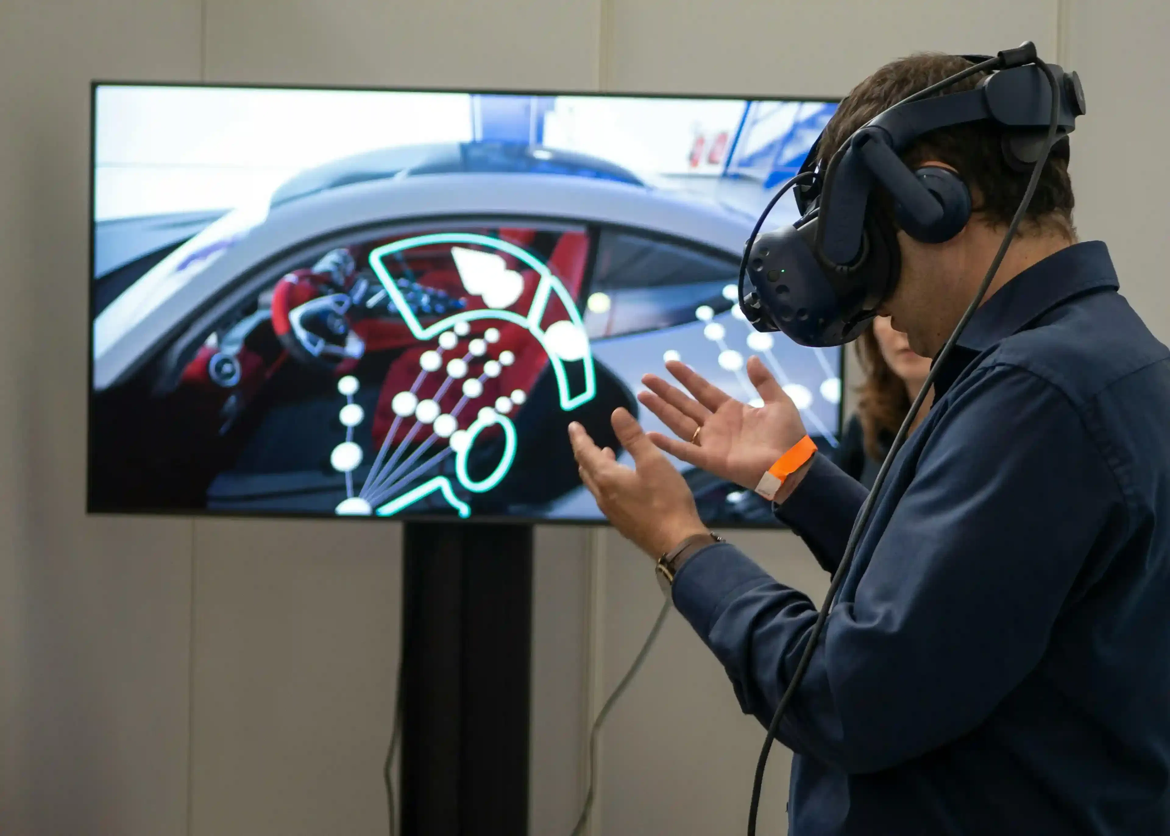 immersive XR technology demonstration at tech expo
