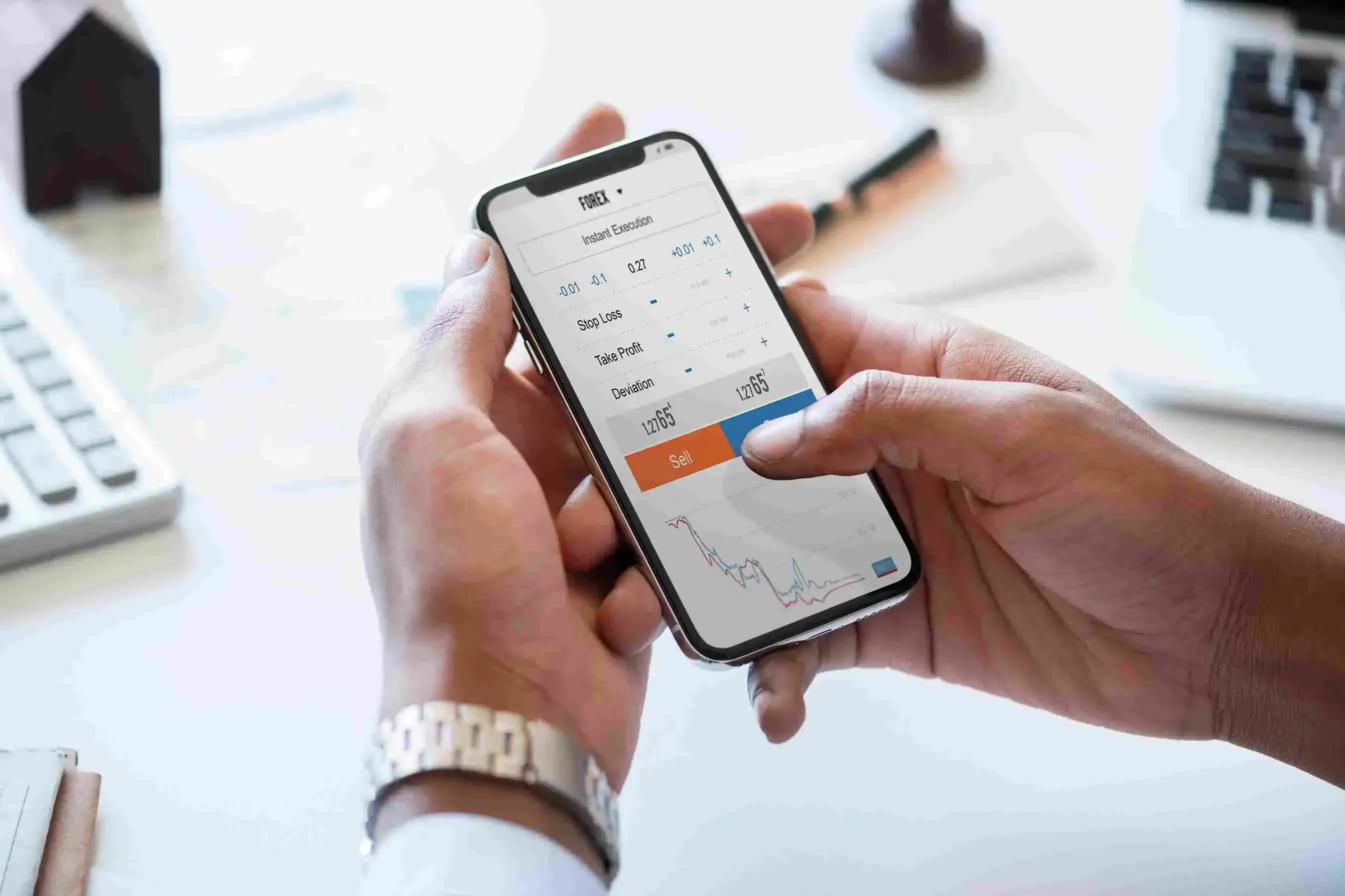 mobile app development professional working on software project in modern office