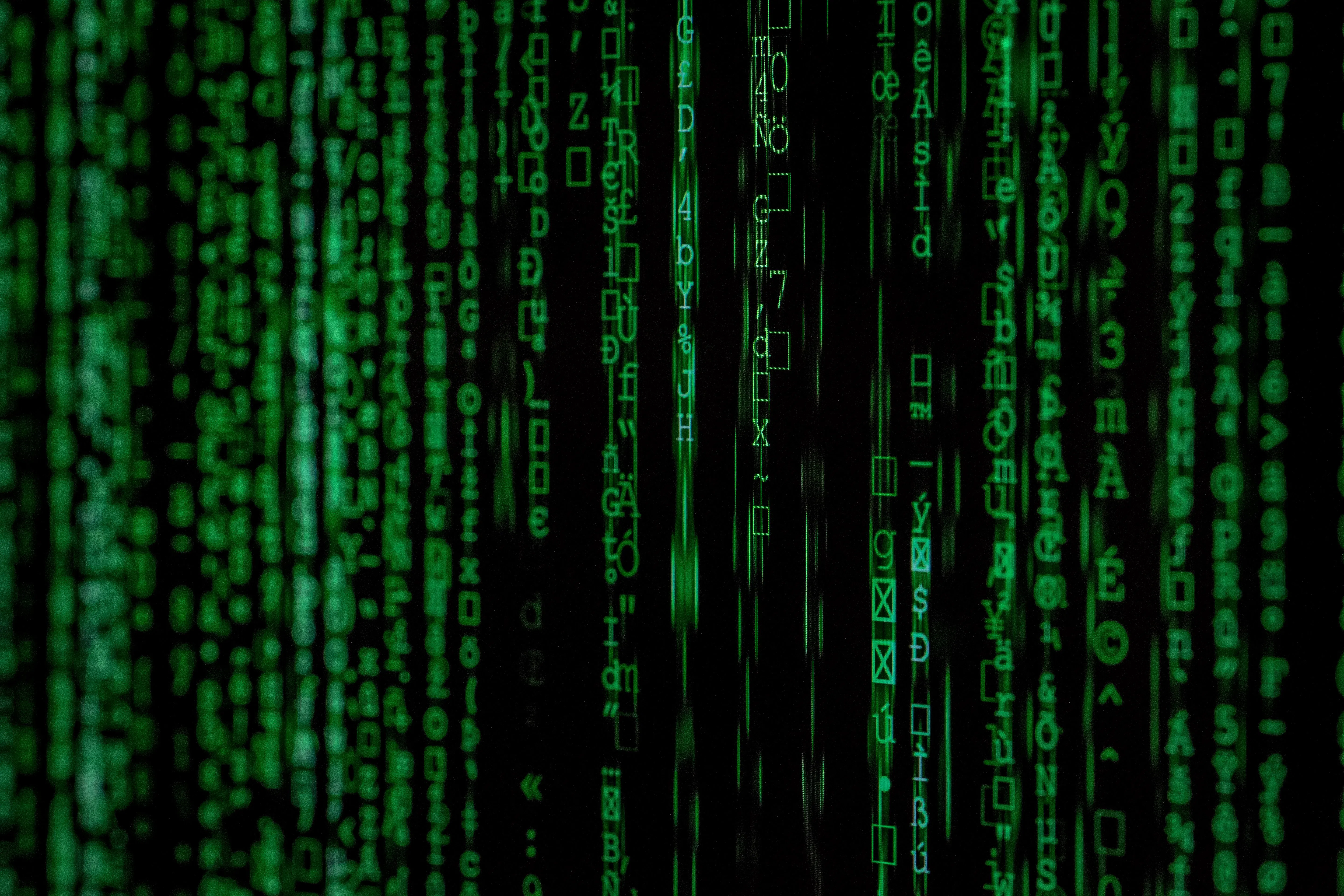 close-up of code on computer screen