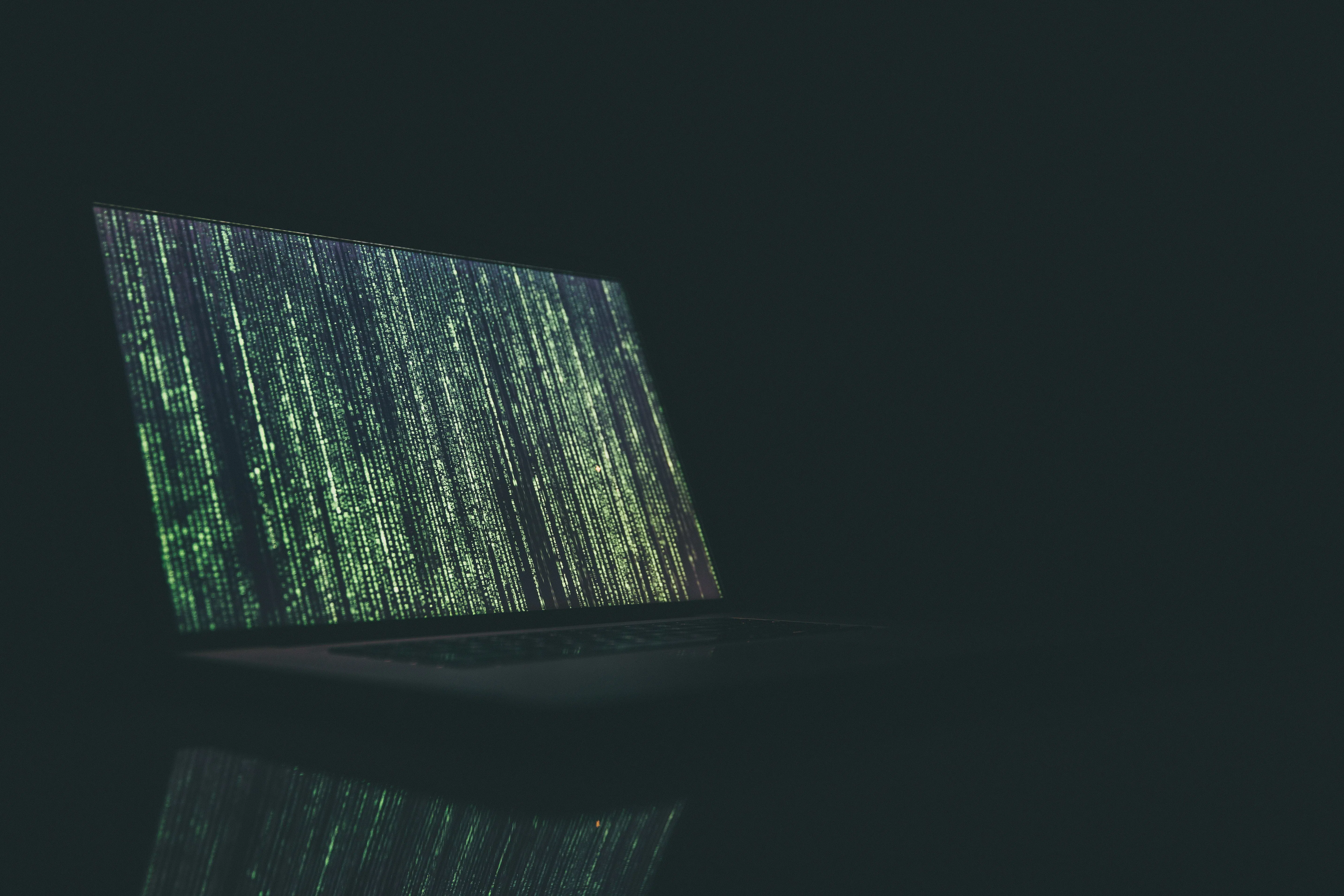 cybersecurity professional working on software project in modern office