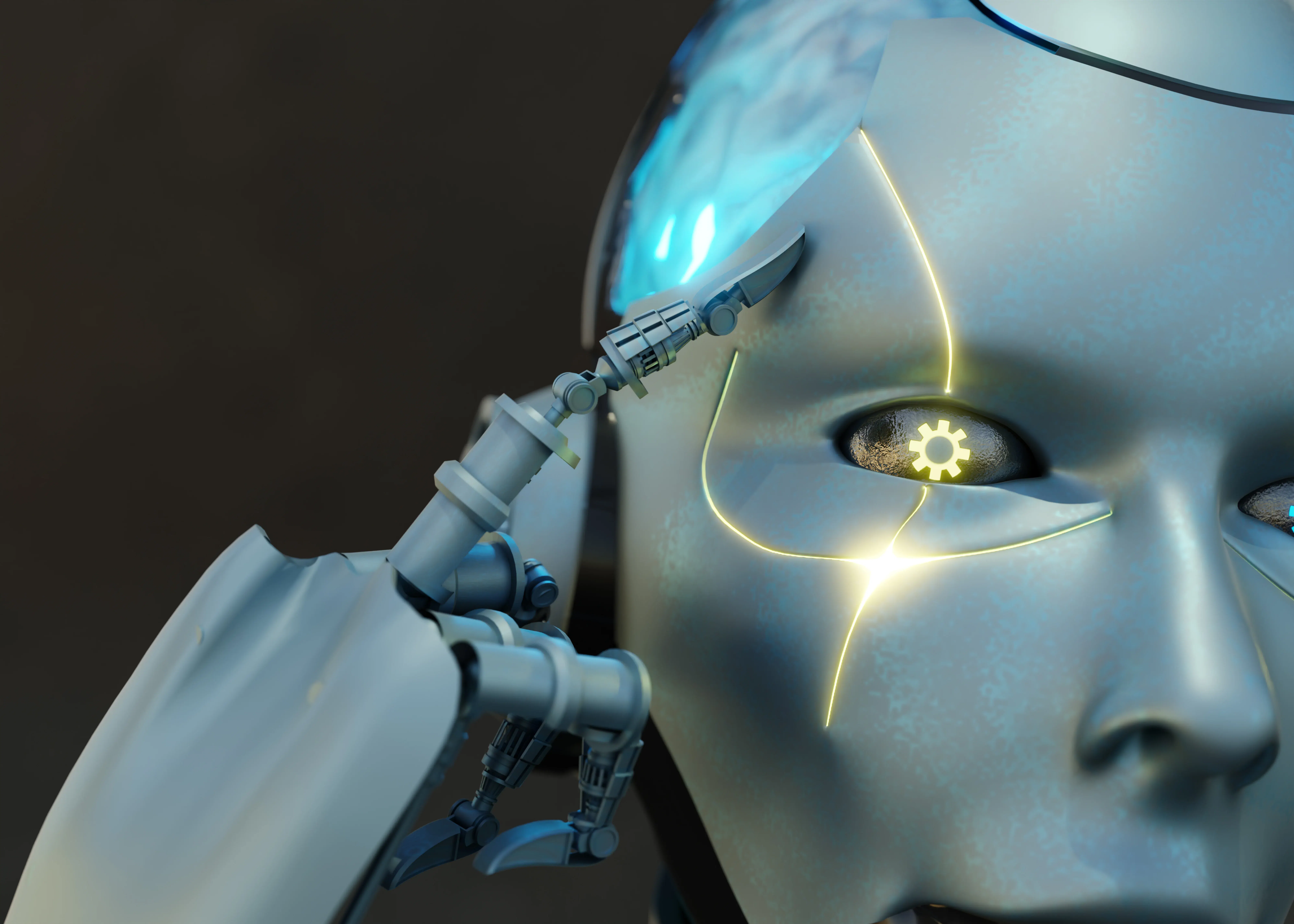 3D rendering of biorobots concept for AI prompt engineering