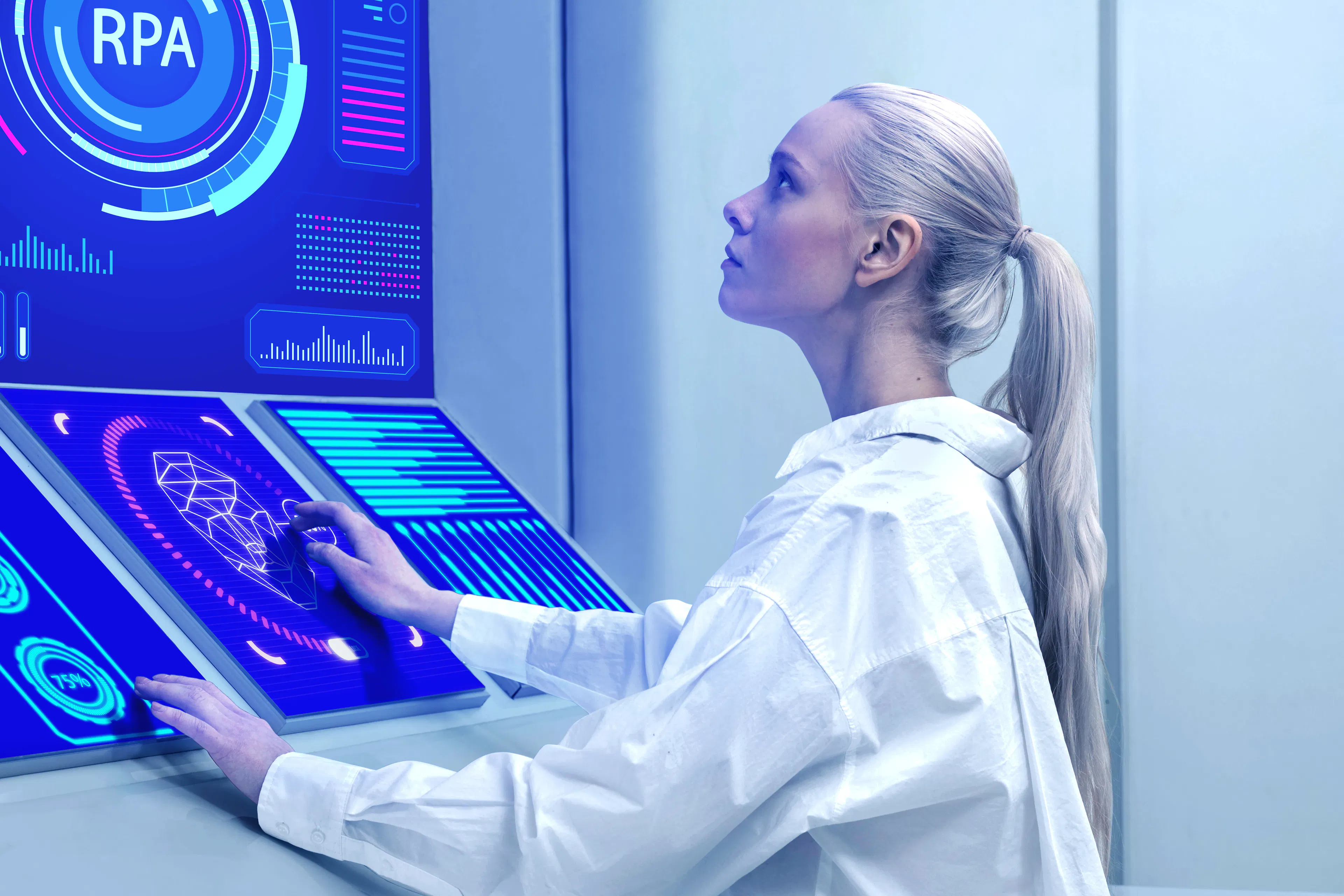 Woman with computer
