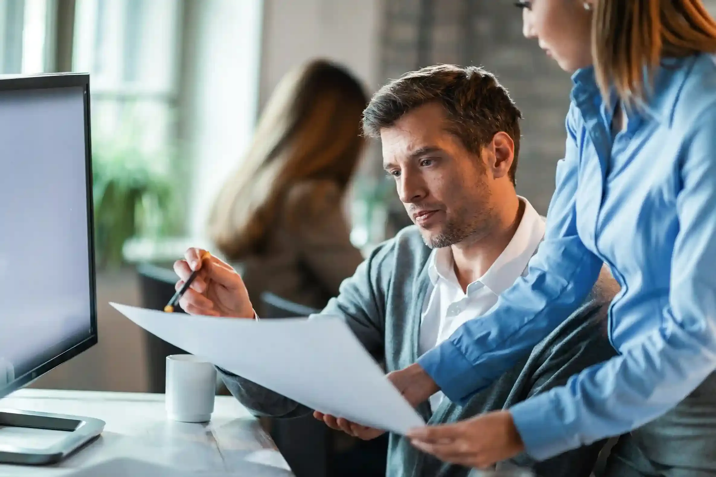 tech office workspace for software outsourcing development team