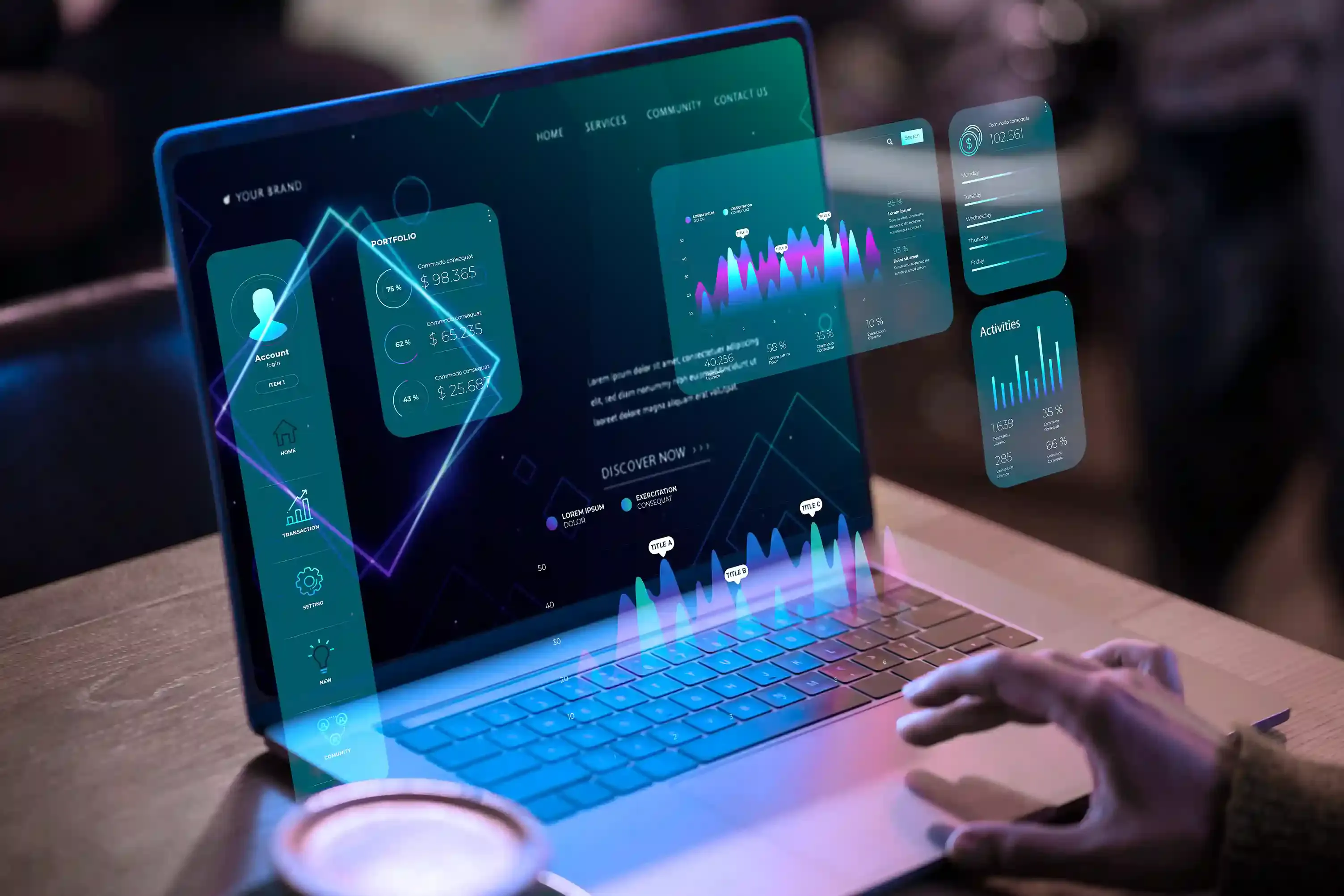 user experience and interface design representation