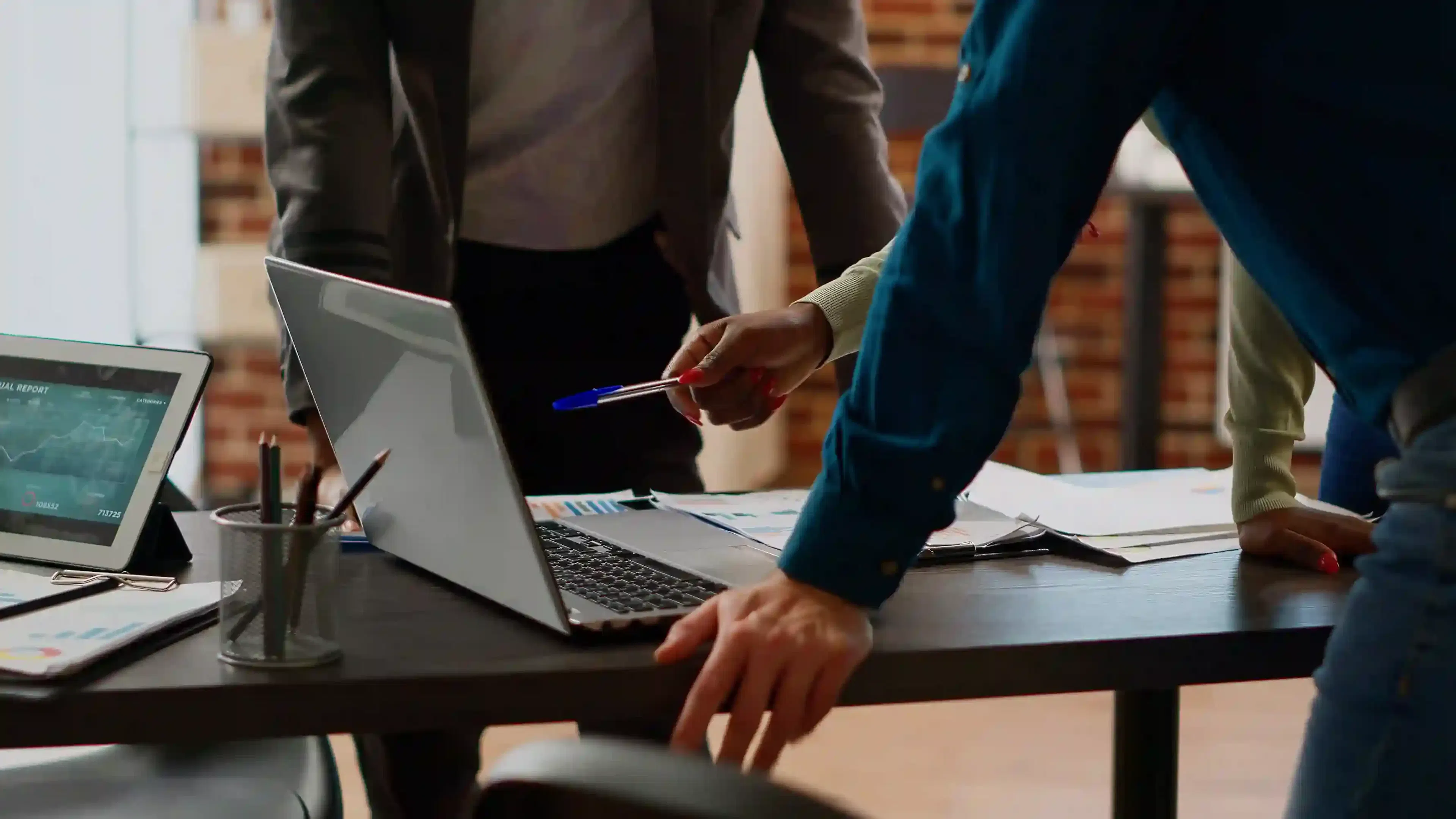 remote software development professional working on software project in modern office